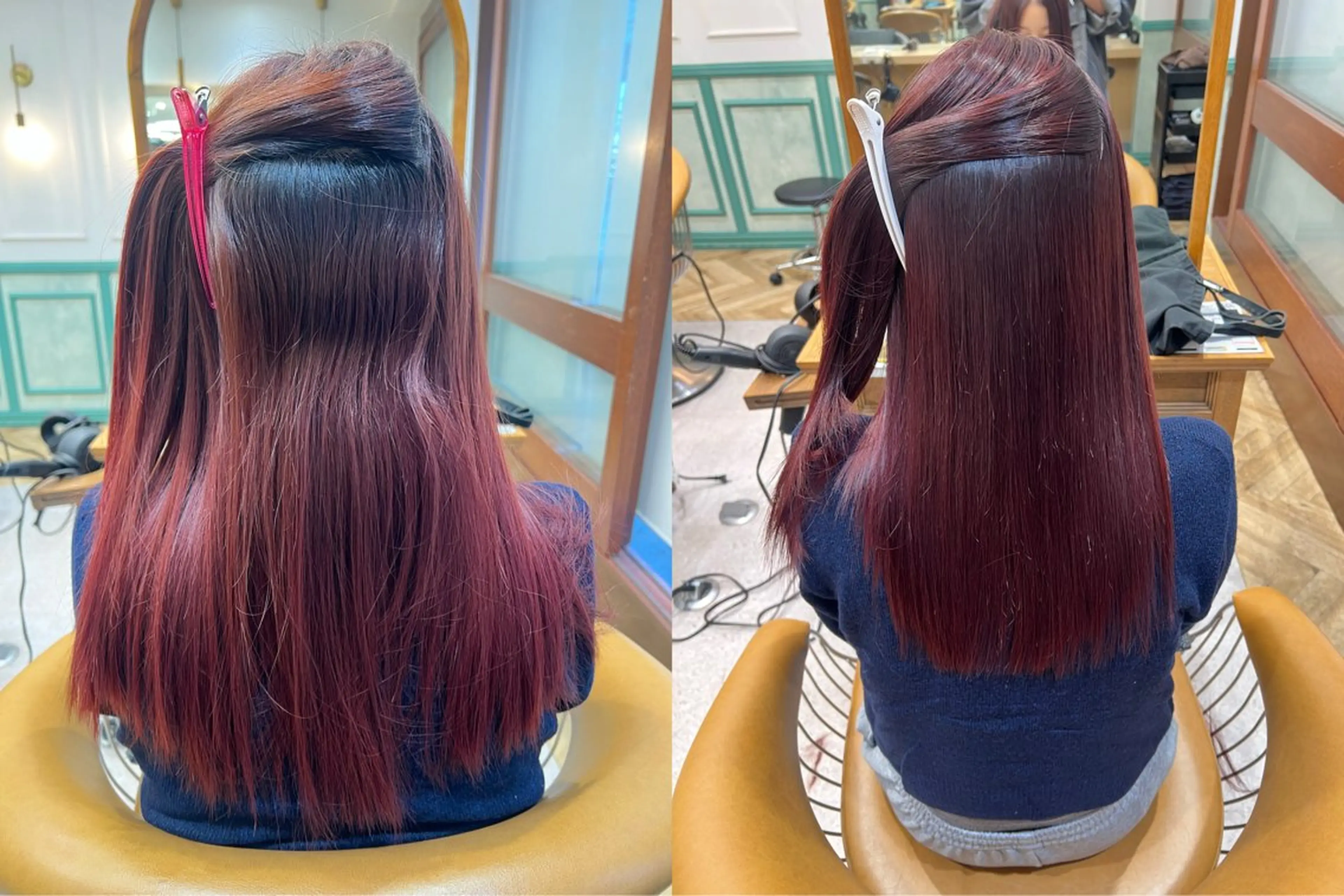 セミロング カット 縮毛矯正 トリートメント 韓国レイヤーカット/ 縮毛矯正/羽田航のヘアスタイル