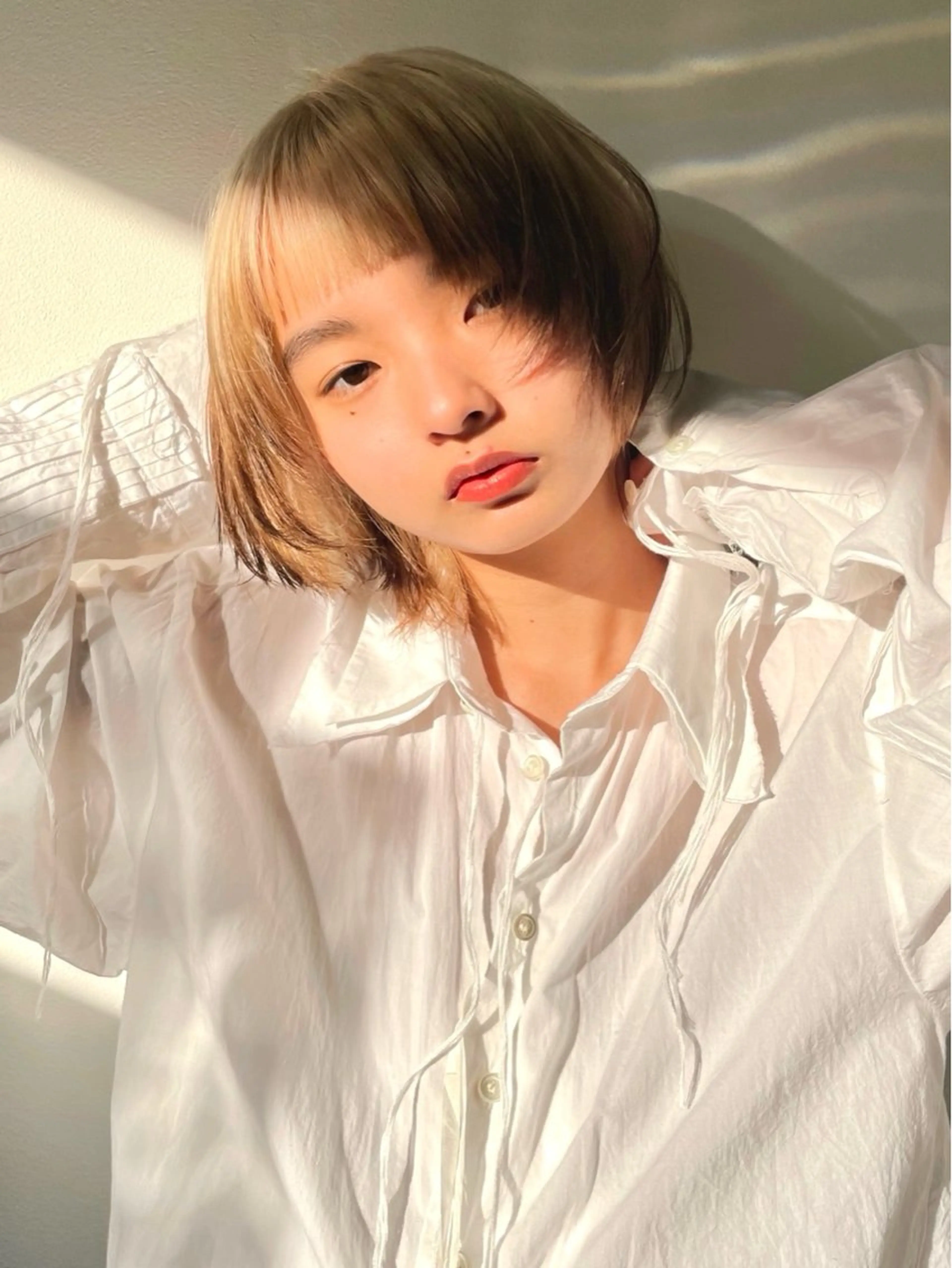 ショート カラー ブロンド ブラウンカラー デザイン/レイヤー Kaito🐩/栄のヘアスタイル