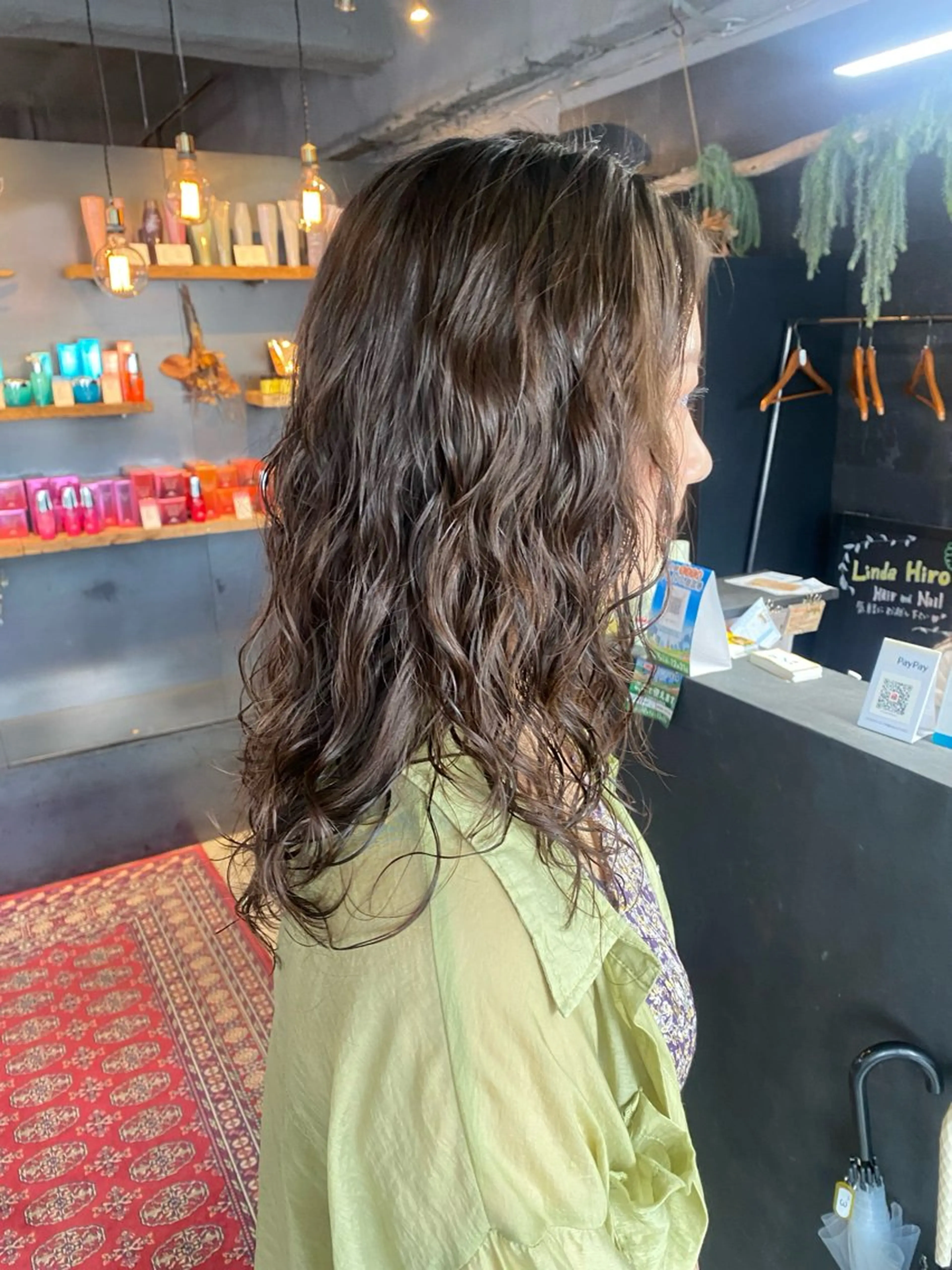 ロング パーマ 外国人風カラー デジタルパーマ Linda Hiro所属・坂下 麻梨奈のヘアスタイル