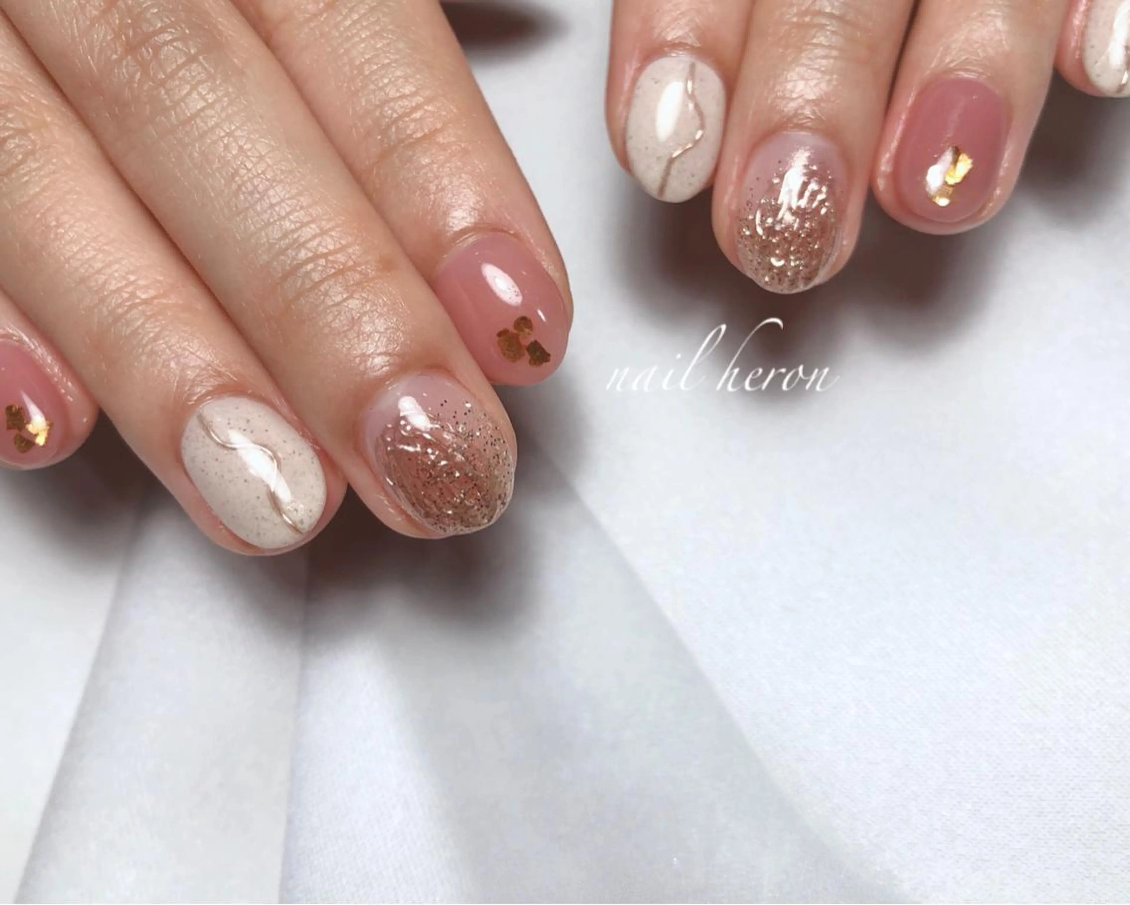 ネイル 卒業式 ハンドネイル nail heron所属・saki_ nail heronのネイルデザイン