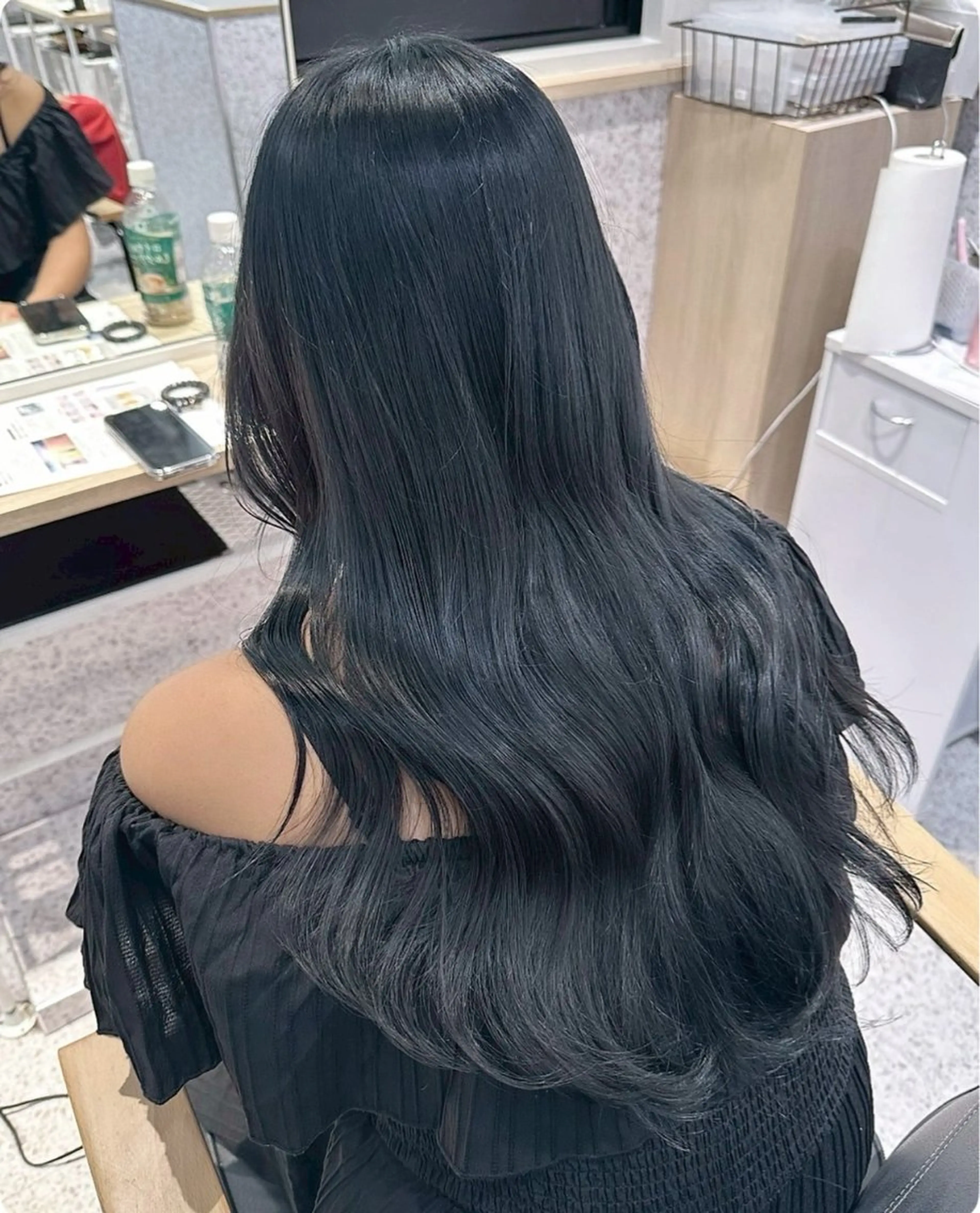 ロング 顔周りカット ハイライト 髪質改善 韓国風ヘア 縮毛矯正 艶カラー/ハイトーン HINA✮*｡ﾟのヘアスタイル