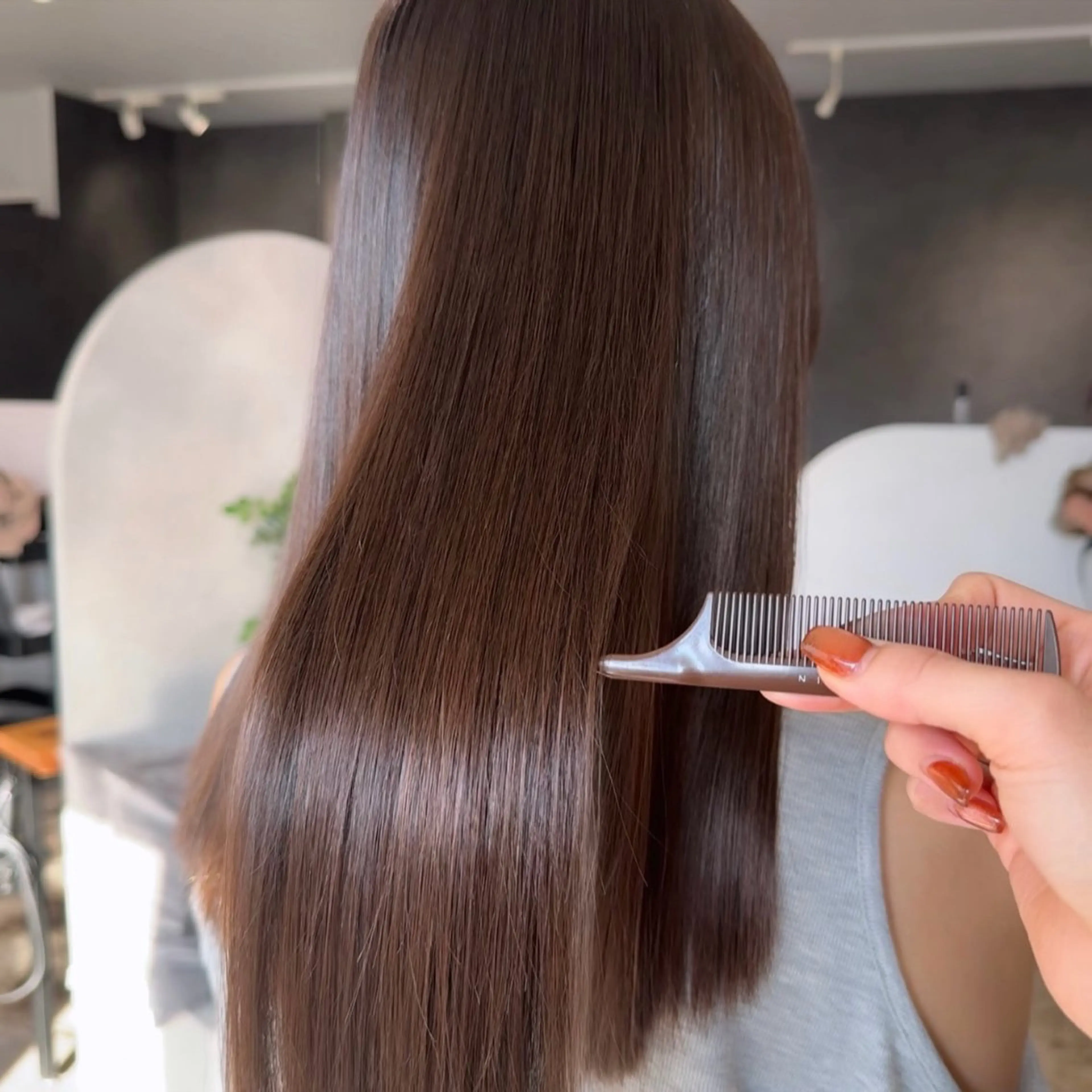 ロング 縮毛矯正 縮毛矯正 吉田 葉音のヘアスタイル