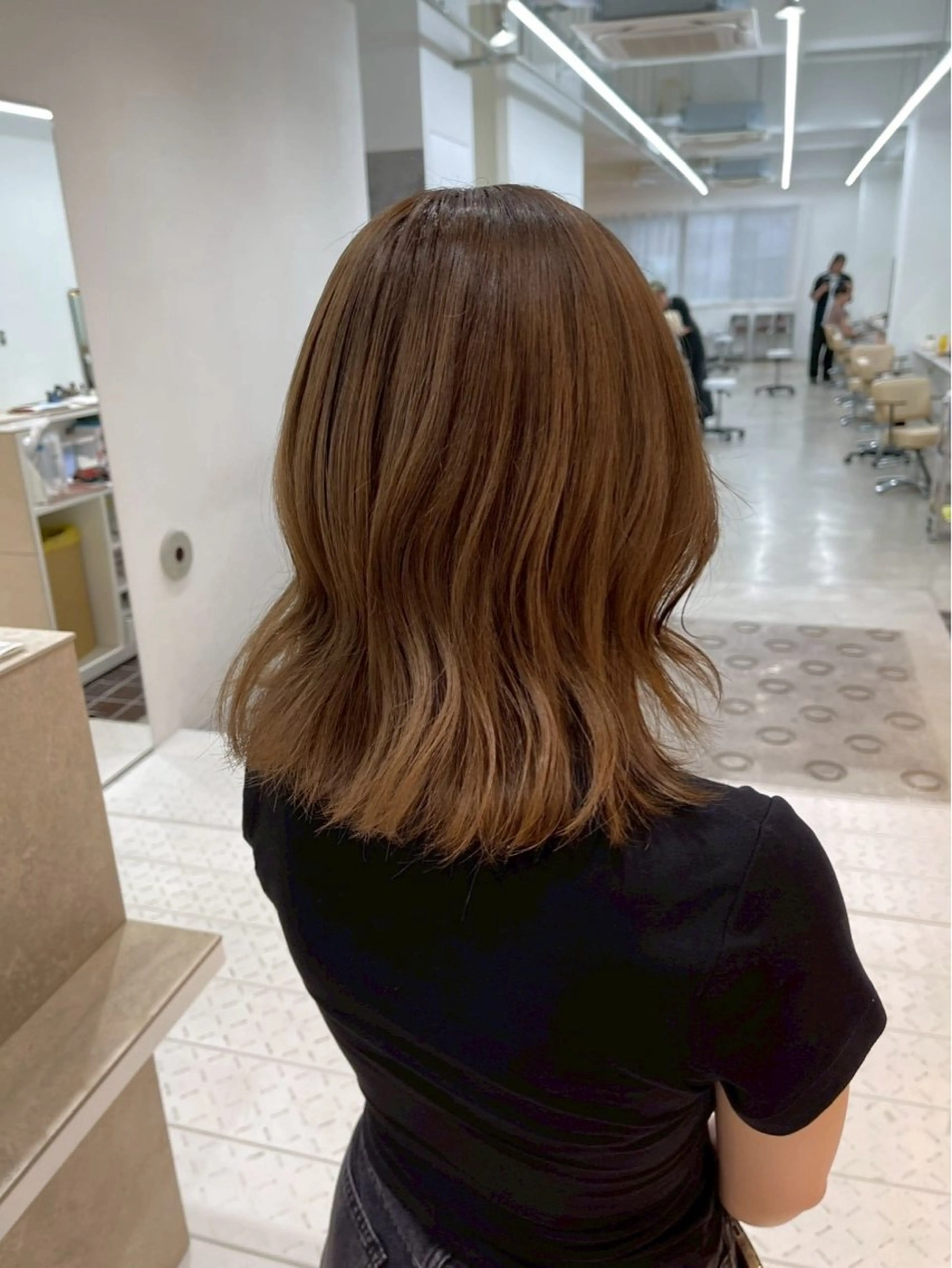 ミディアム カラー ベージュカラー ブラウンカラー 透明感カラー ヘアカラー トリートメント ブリーチモデル/ メンズパーマ/AMIのヘアスタイル