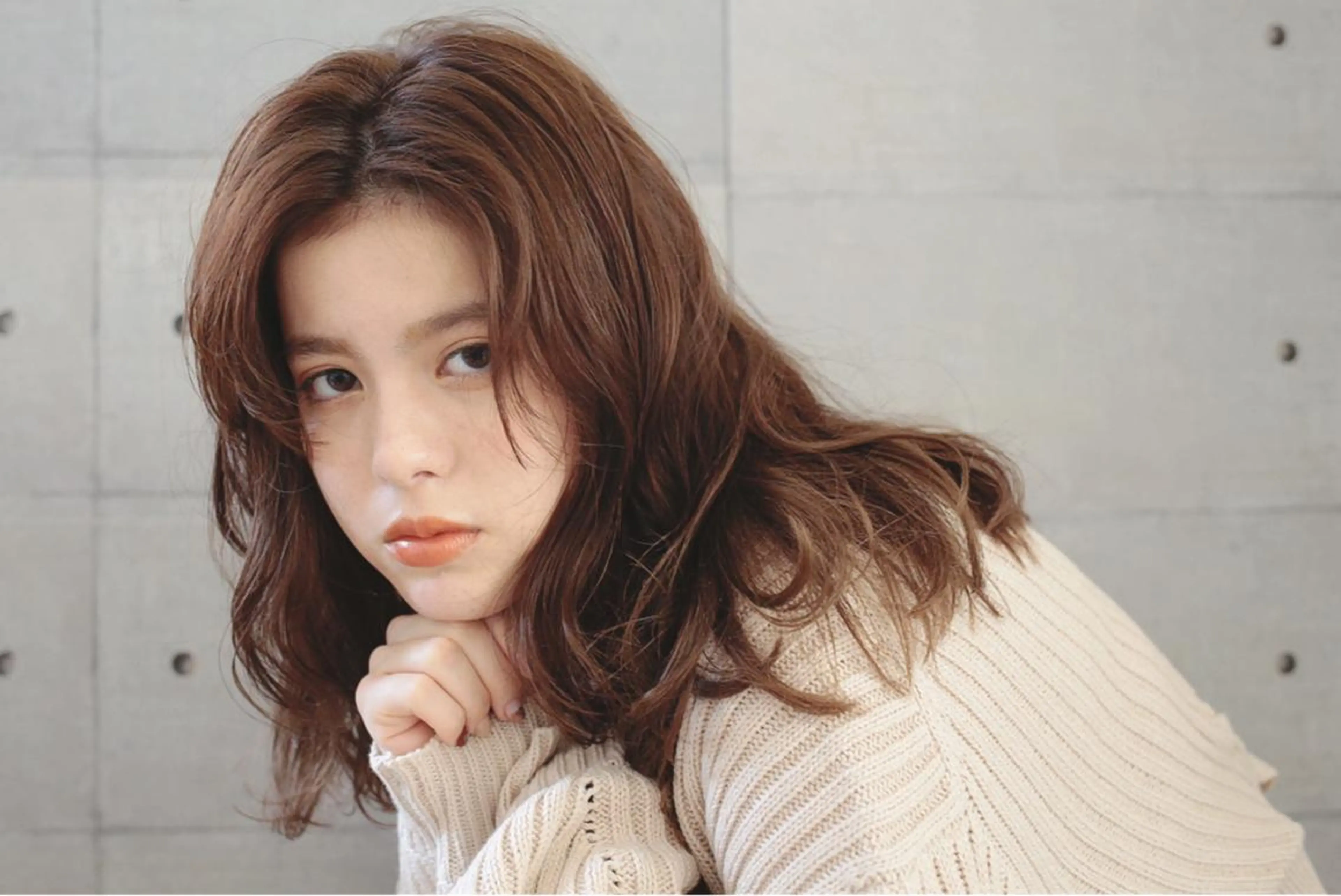 ミディアム カラー パーマ ぱつっとボブ/ 小野あかねのその他イメージ