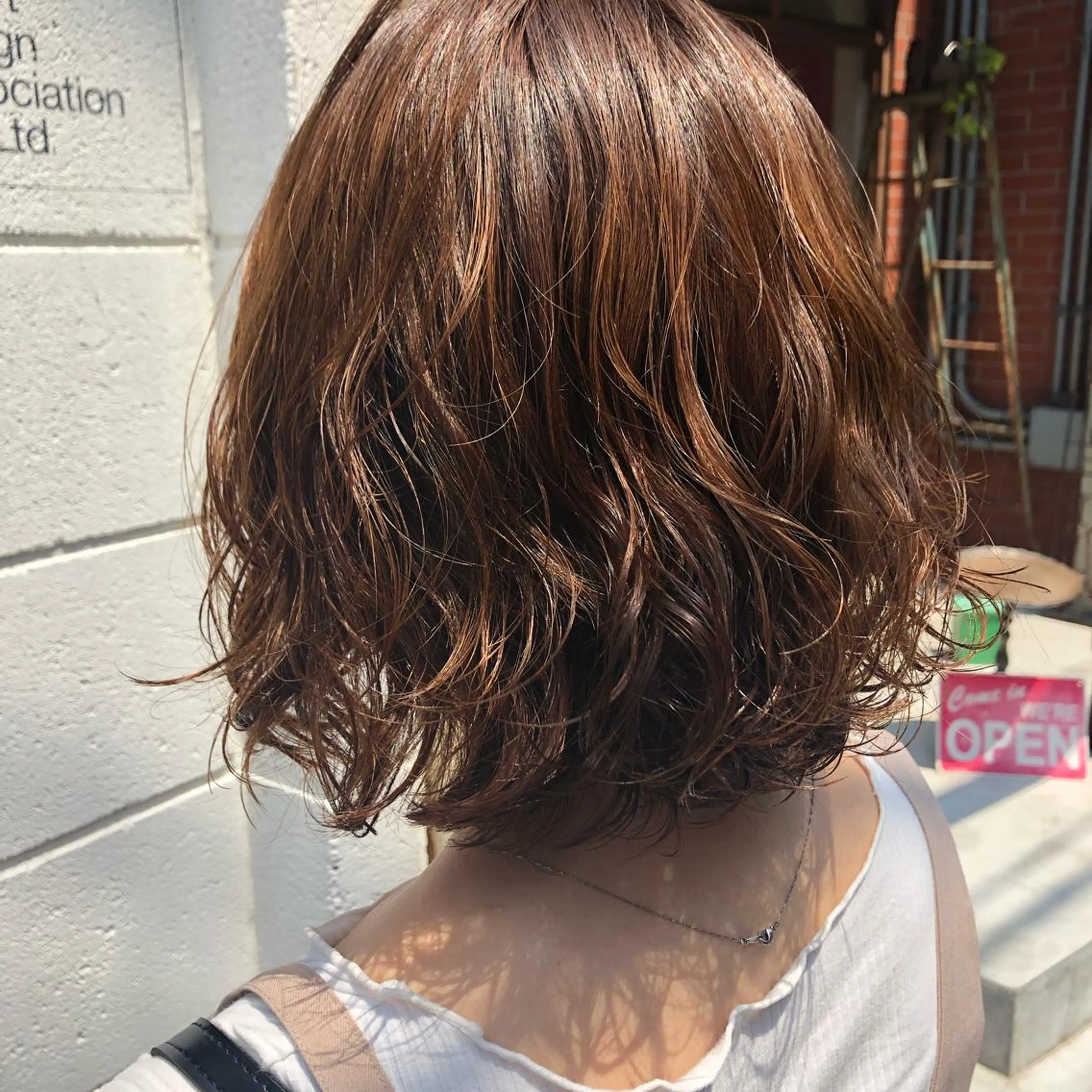 ショート パーマ レイヤー/ハイトーン 🧸SENAのヘアスタイル