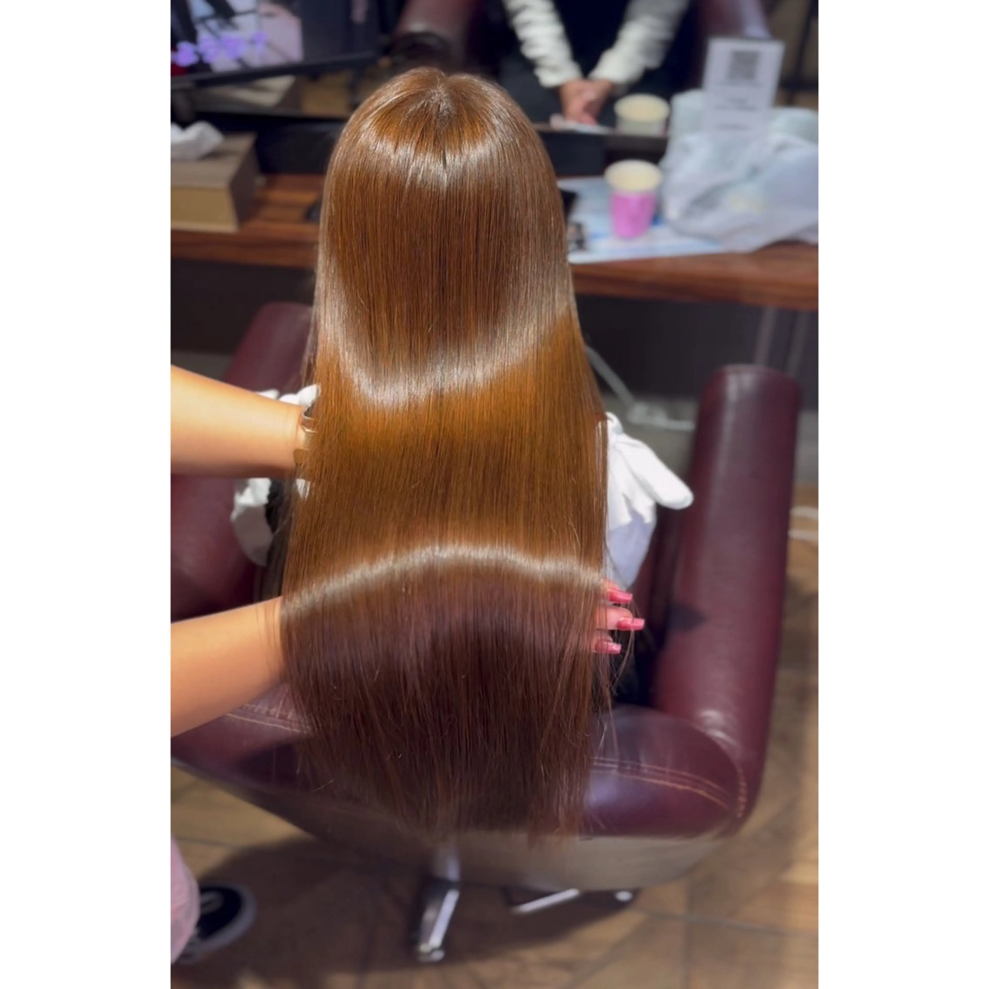 ロング ヘアカラー トリートメント 韓国ヘア×ハイトーン AYA💫のヘアスタイル