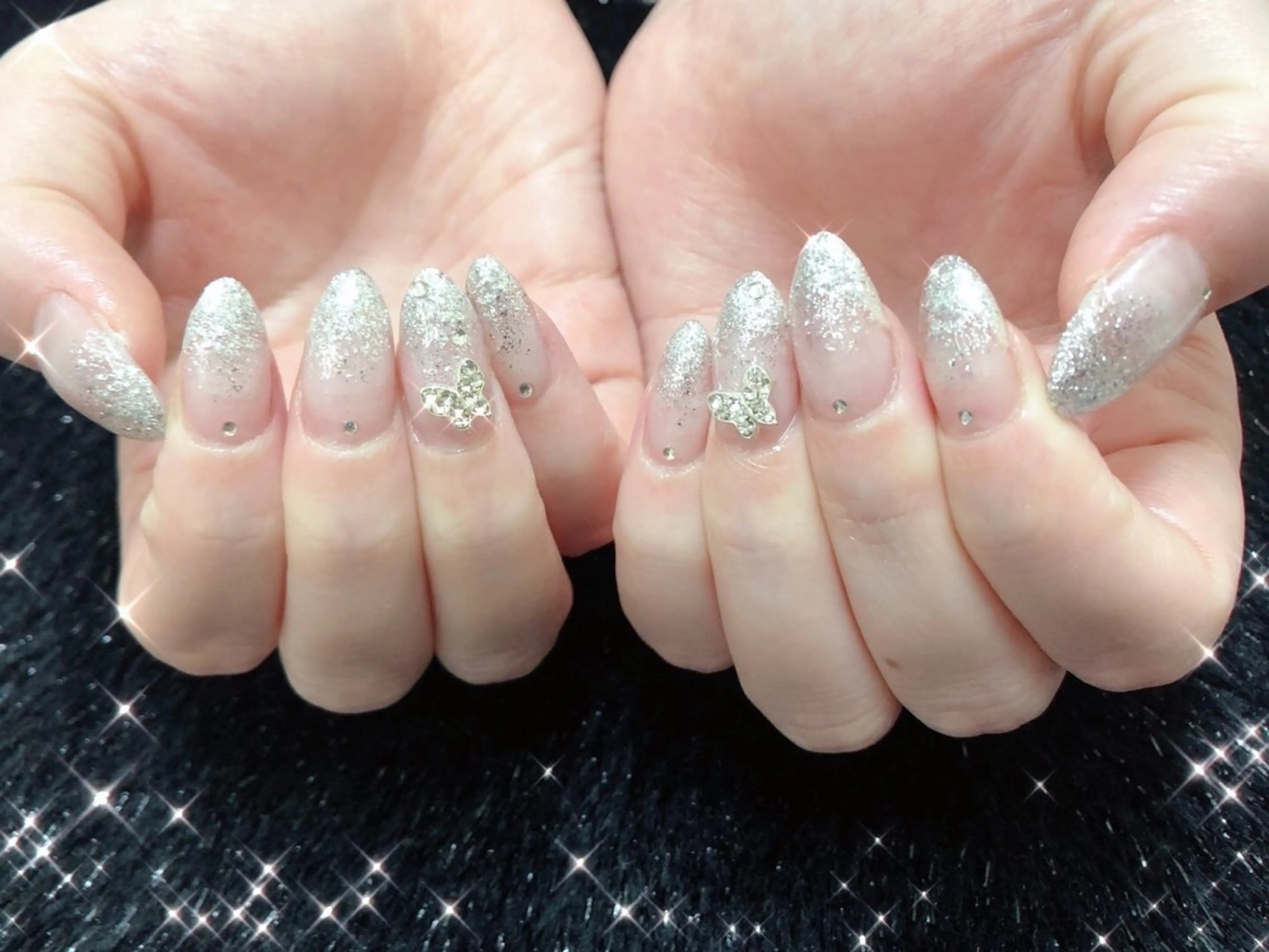 ネイル フレンチネイル ジェルネイル ガラスフレンチ グラデーション 韓国ネイル 大門浜松町 ネイルのネイルデザイン