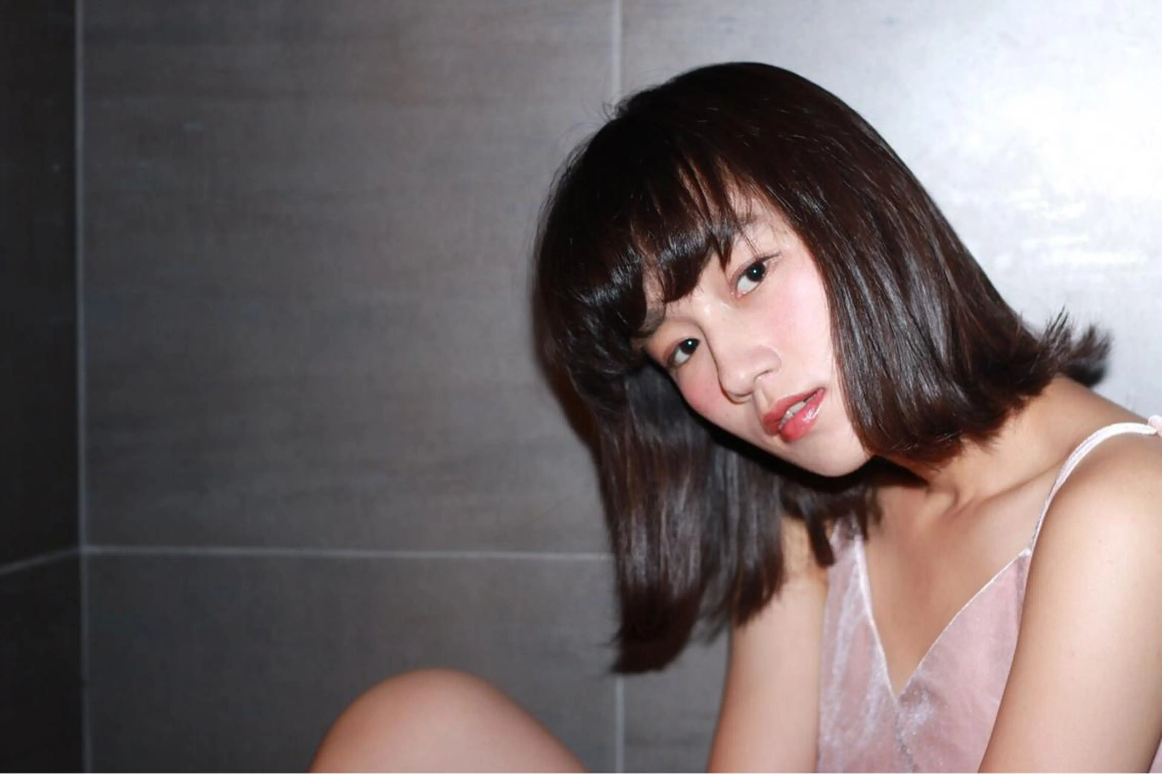 ミディアム カラー パーマ 加藤 綾華のヘアスタイル