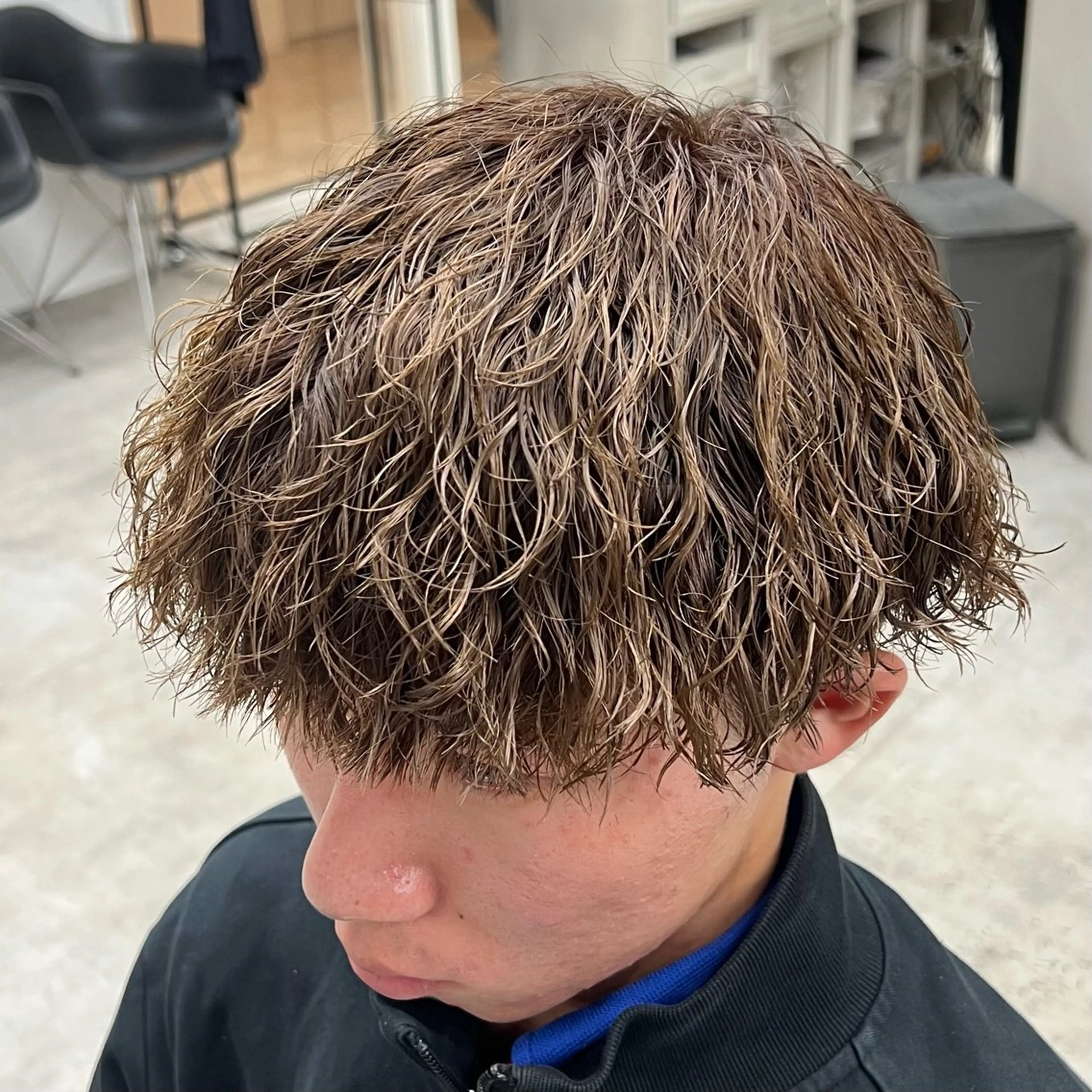 ショート パーマ メンズ カット パーマ メンズパーマ/波巻き 新潟/万代/夏芽🎀のヘアスタイル