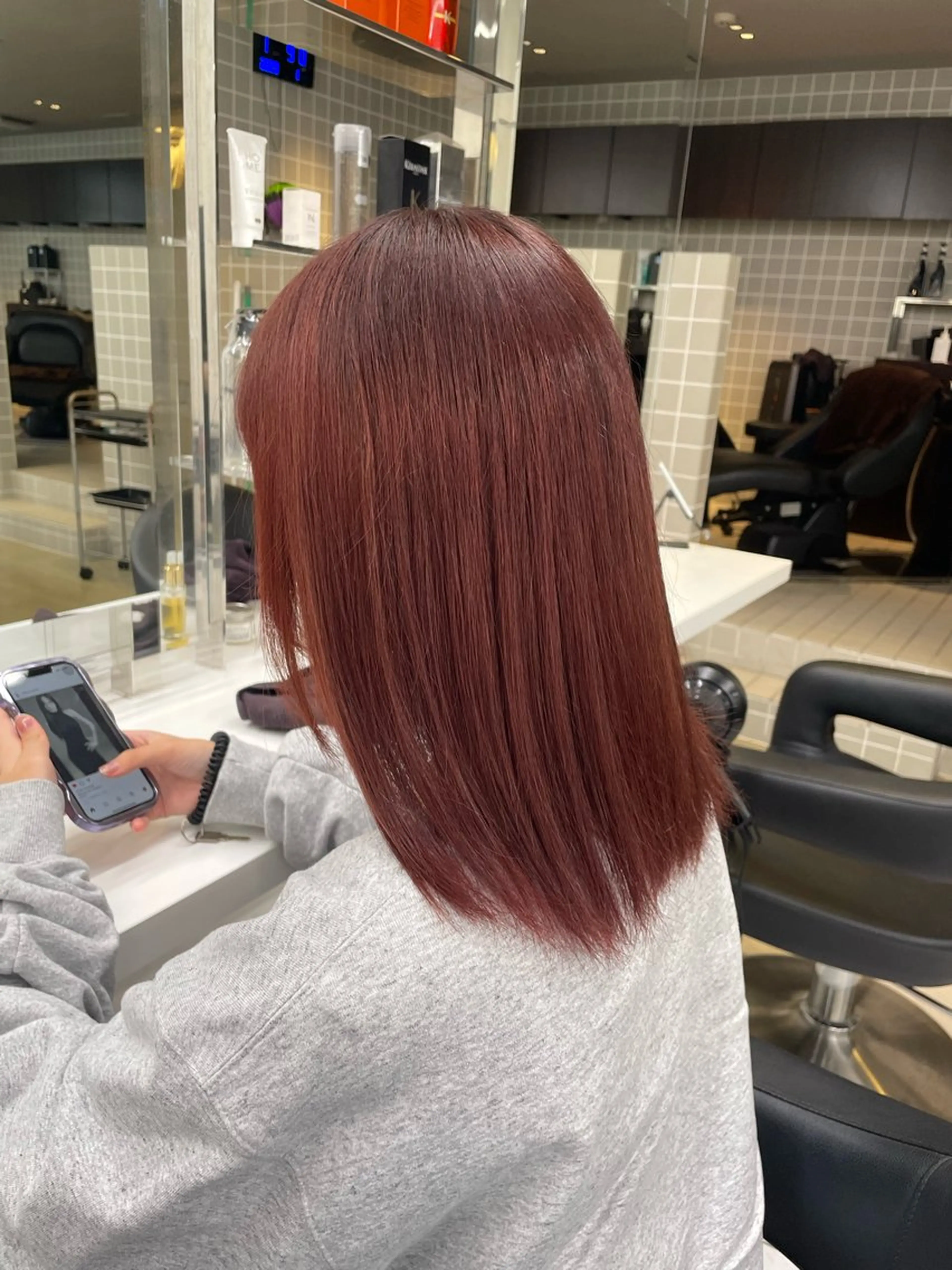 セミロング カラー ヘアアレンジ ヘアカラー トリートメント ヘアセット 💗横浜美容室 💗HARUNAのヘアスタイル