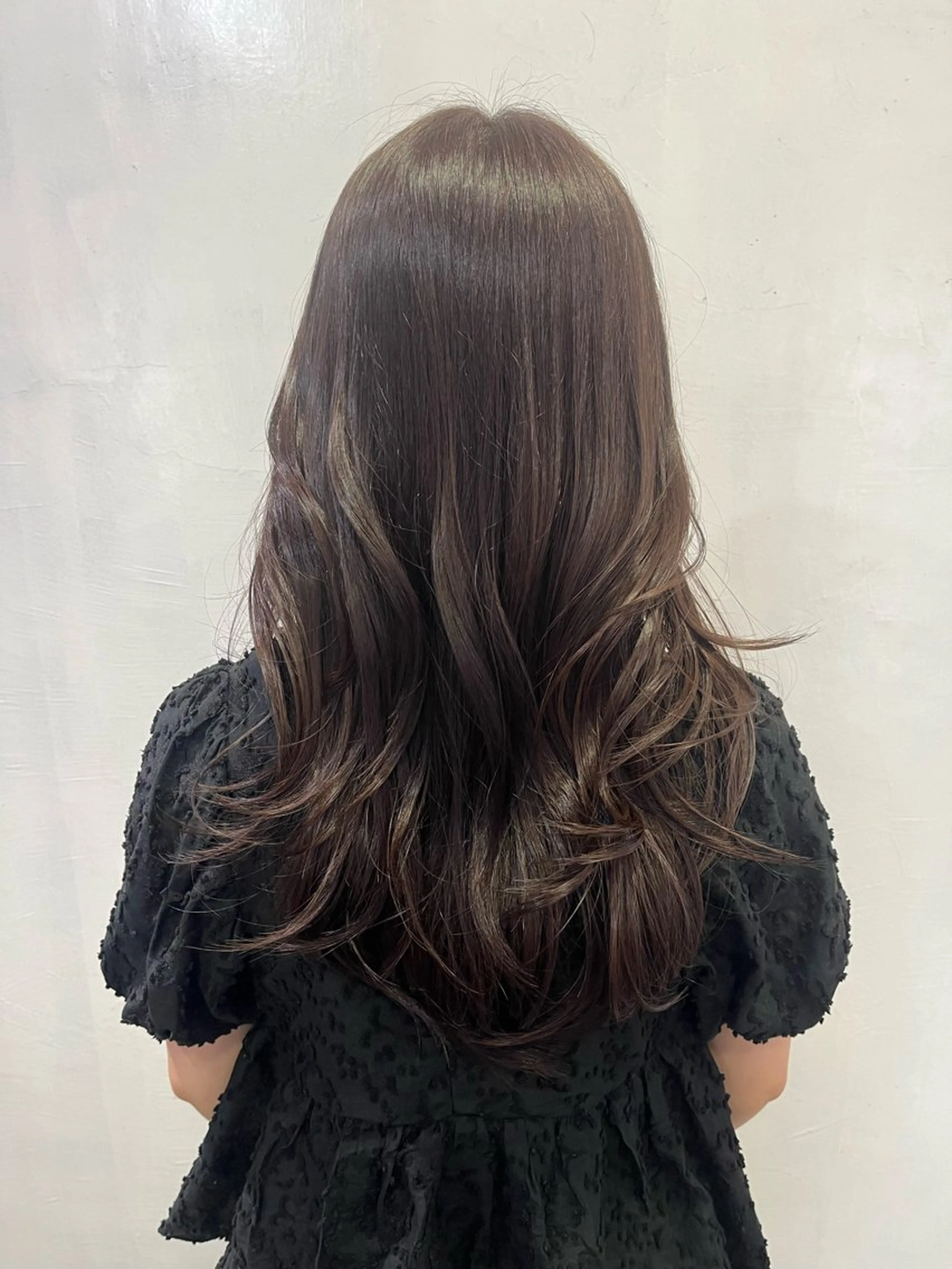 ロング カット ヘアカラー トリートメント 髪質改善×韓国ヘア 🫧天神美容室のヘアスタイル