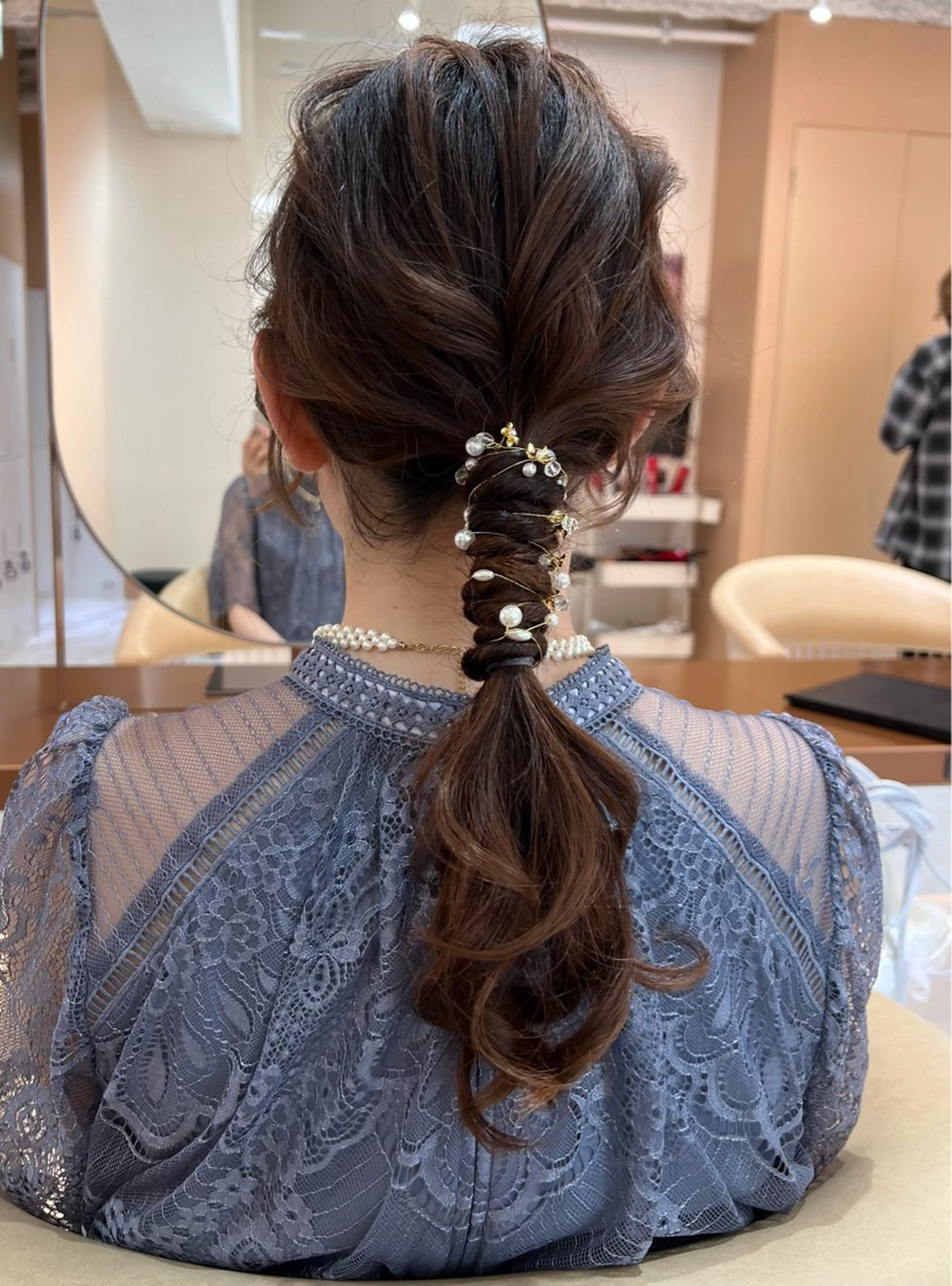 セミロング カラー ヘアアレンジ ポニーテール ヘアセット ✨カチモリ✨レイヤー 韓国ヘア🇰🇷ゆいのヘアスタイル