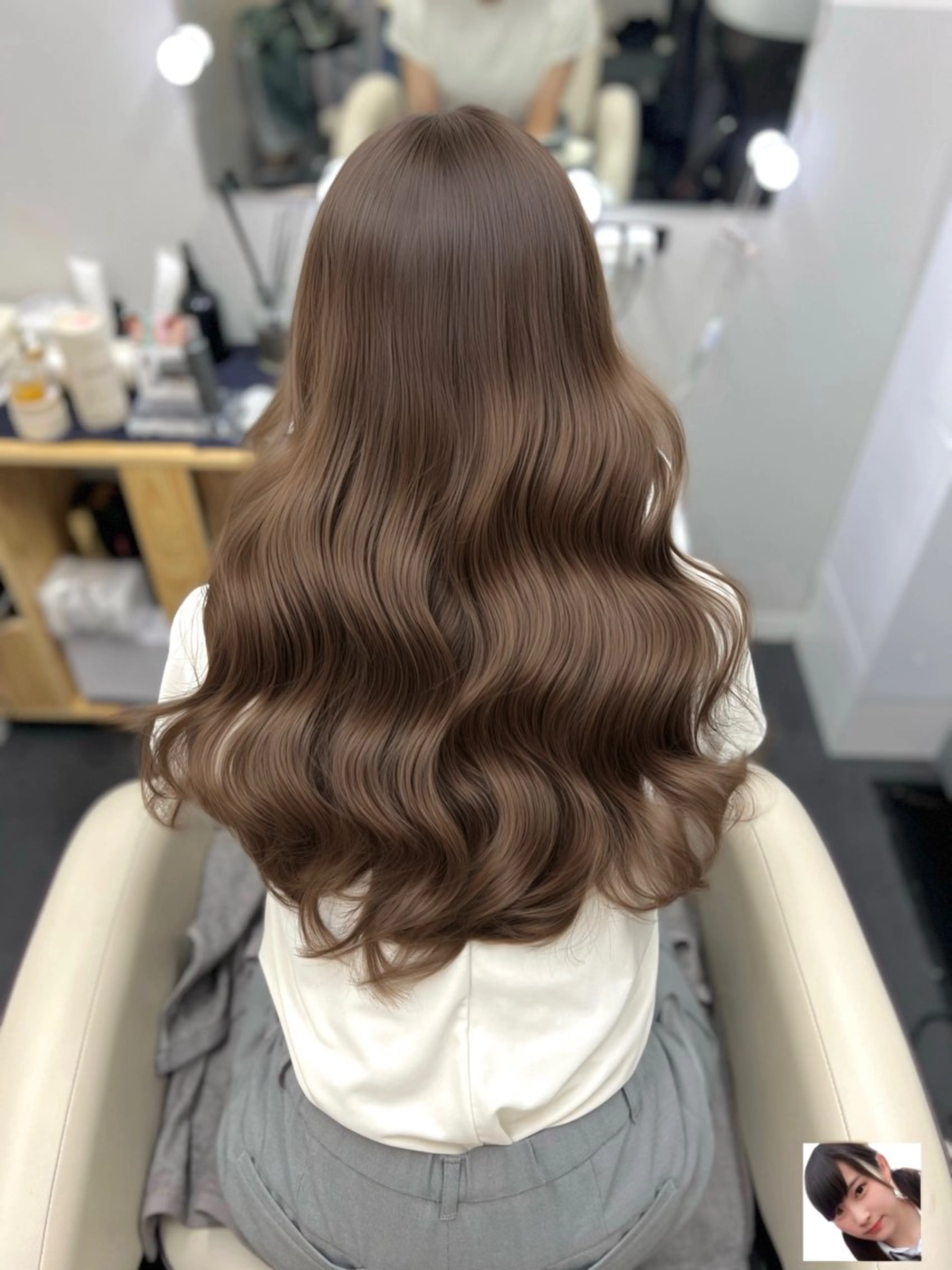 ロング カット ヘアカラー トリートメント 顔まわりの神様✨ 透明感カラー藤嶋秀幸のヘアスタイル