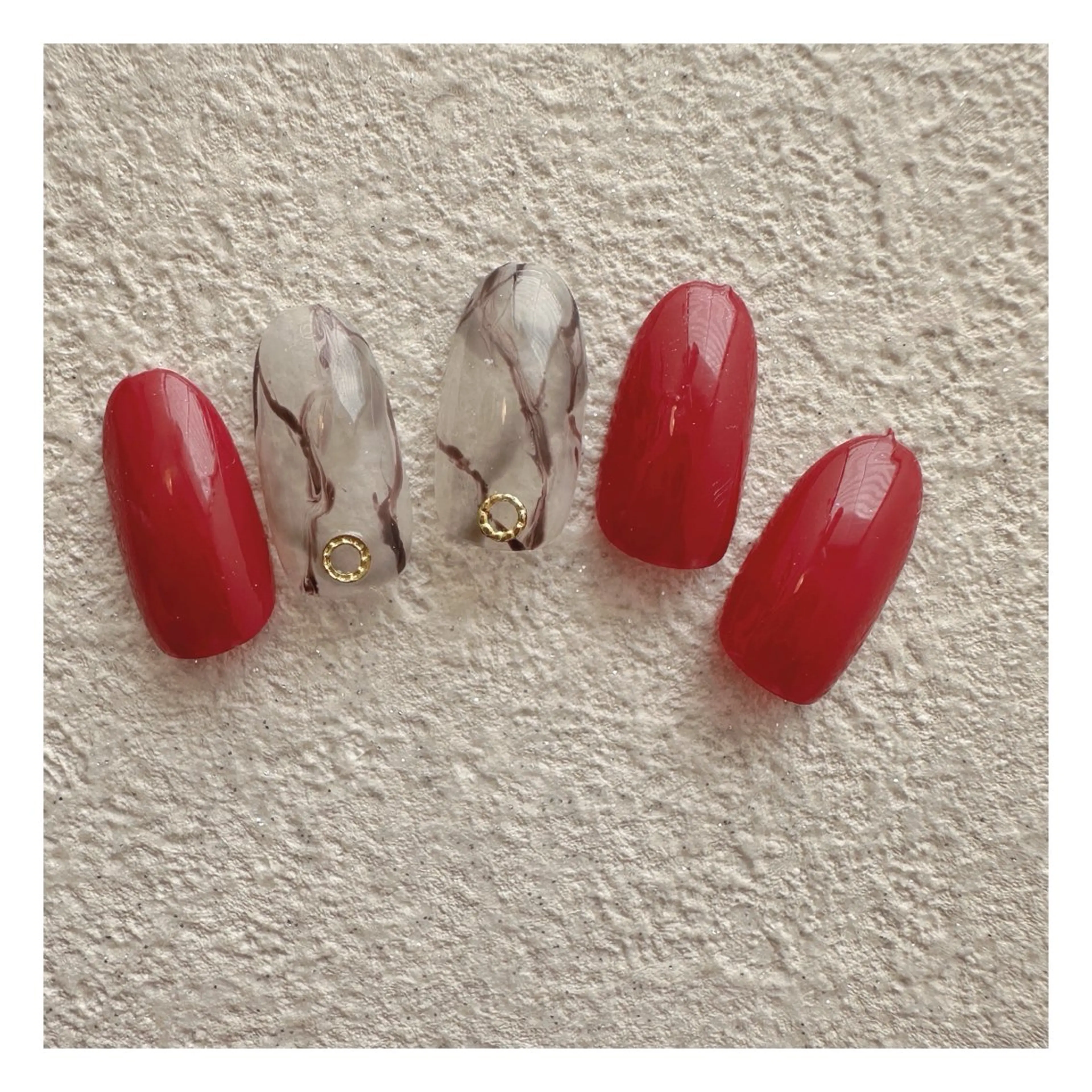 ネイル 大理石ネイル(マーブル) ハンドネイル YURI ◡̈ nagoyaのネイルデザイン