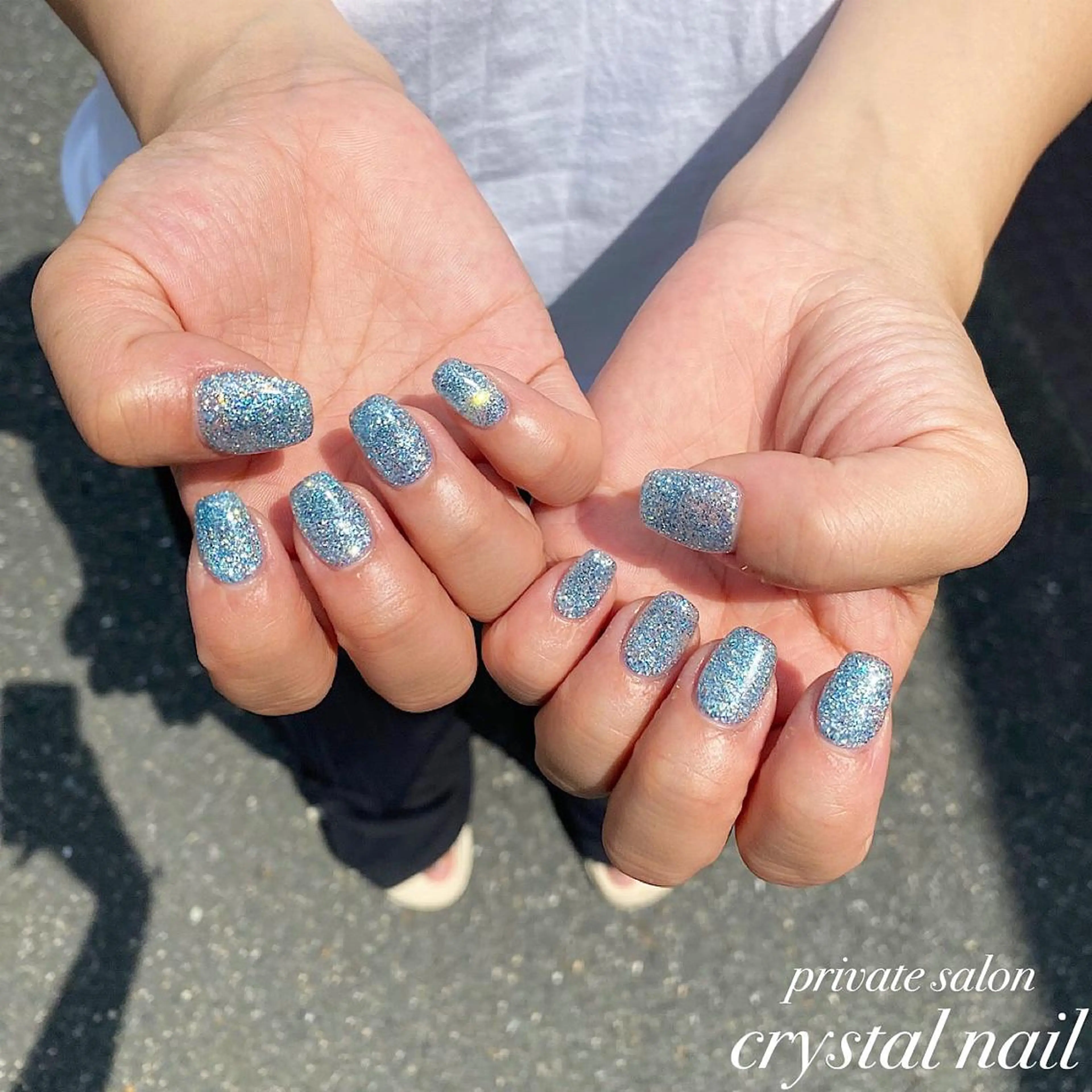 ネイル ラメ(グリッター) ワンカラーネイル Crystal Nailのネイルデザイン