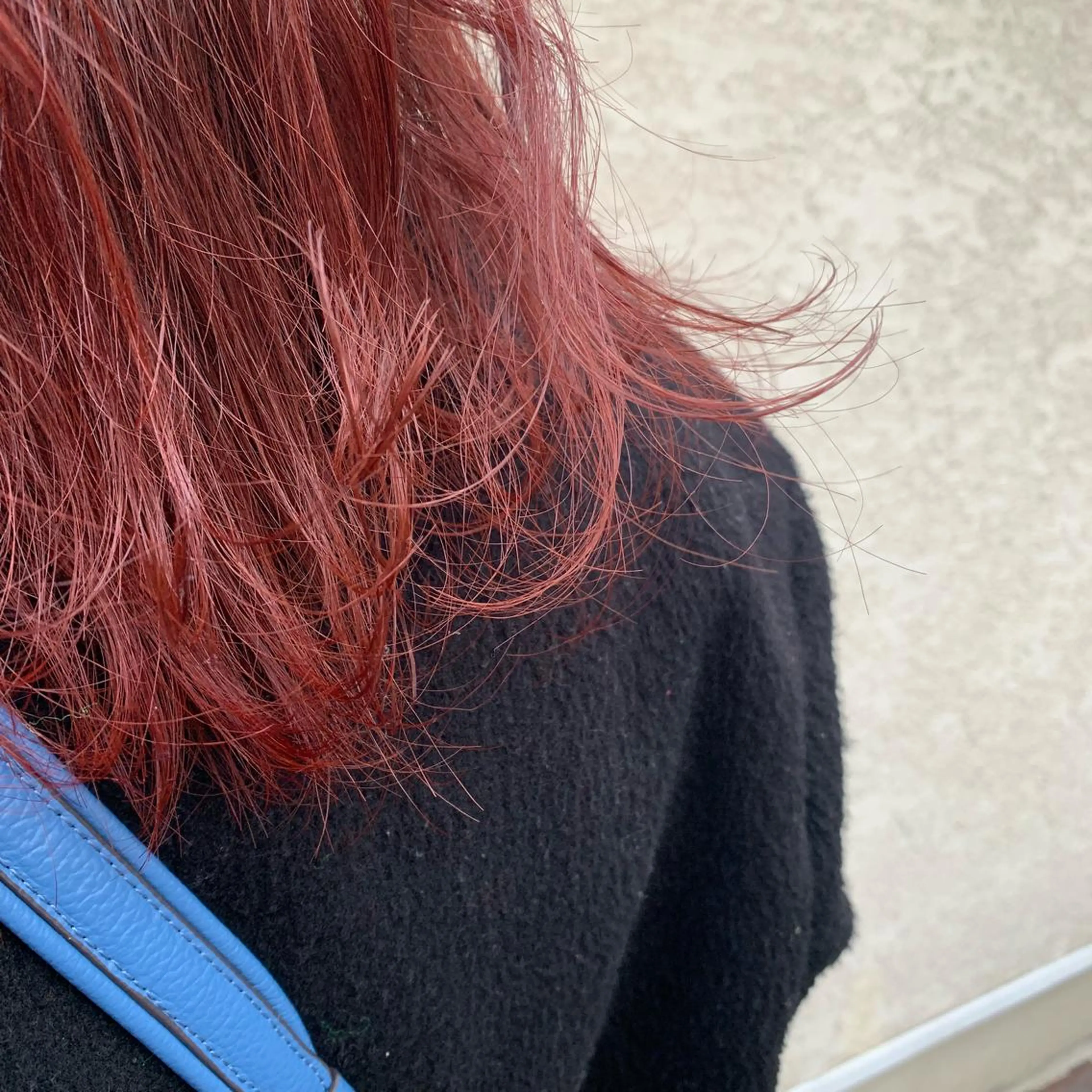 セミロング カラー レッドカラー オルチャンヘア 韓国×巻ける髪質改善 💍maki💍のヘアスタイル