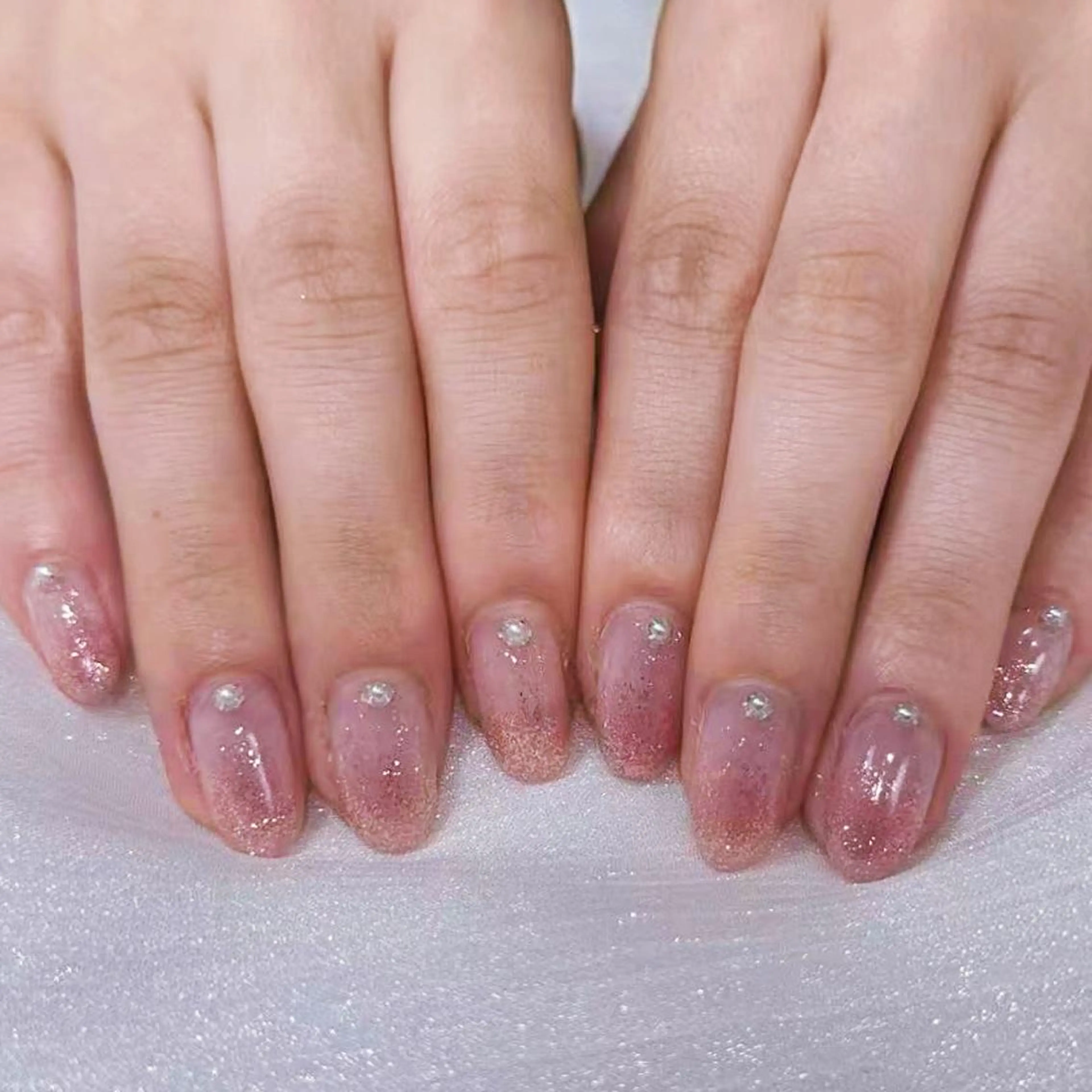 ネイル アートネイル オーロラネイル ガーリー キラキラネイル マグネットネイル ハンドネイル Diamond ✨のネイルデザイン