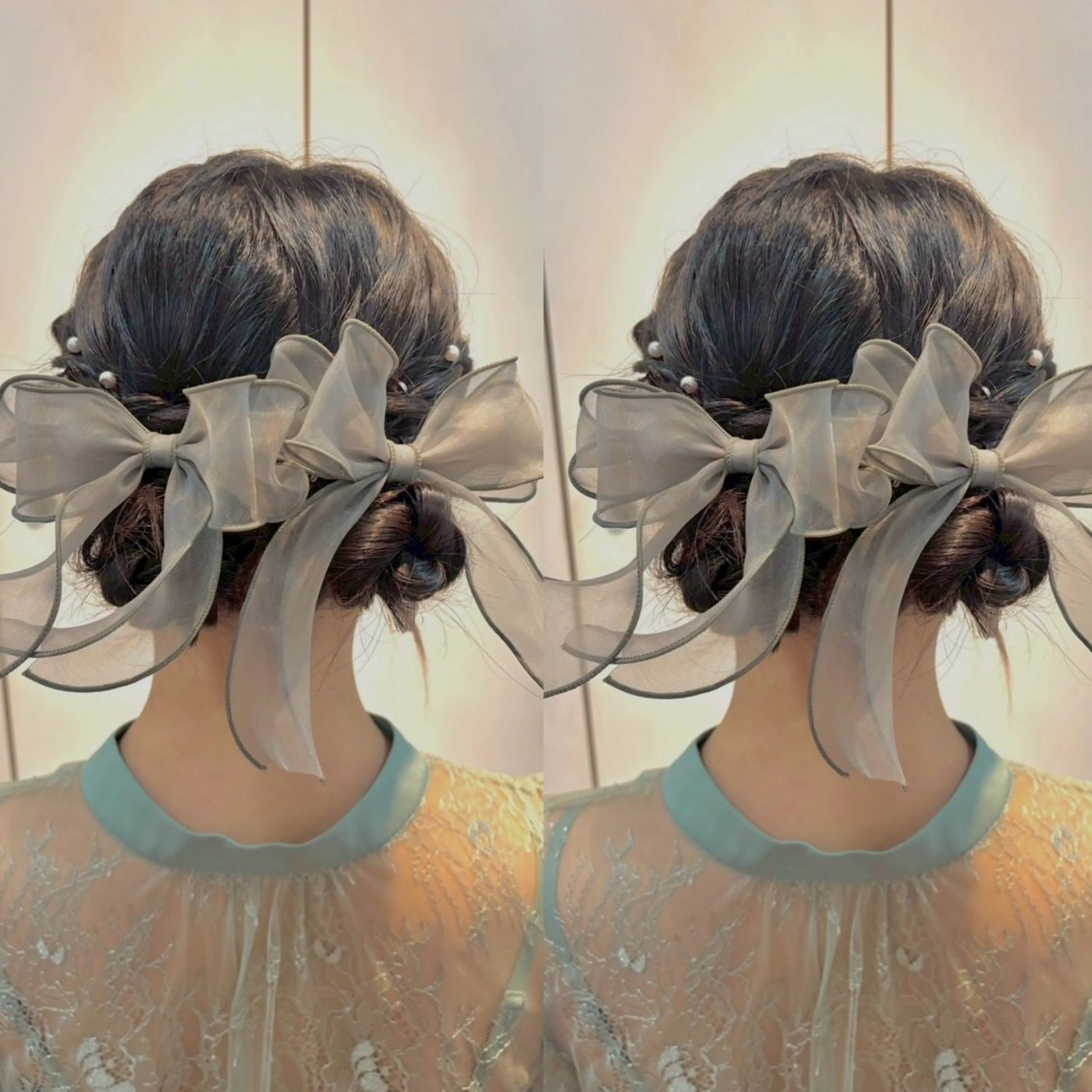 セミロング ヘアアレンジ ヘアセット ヘアメ🎀エクステ 🪽横浜/しほ🧸のヘアスタイル