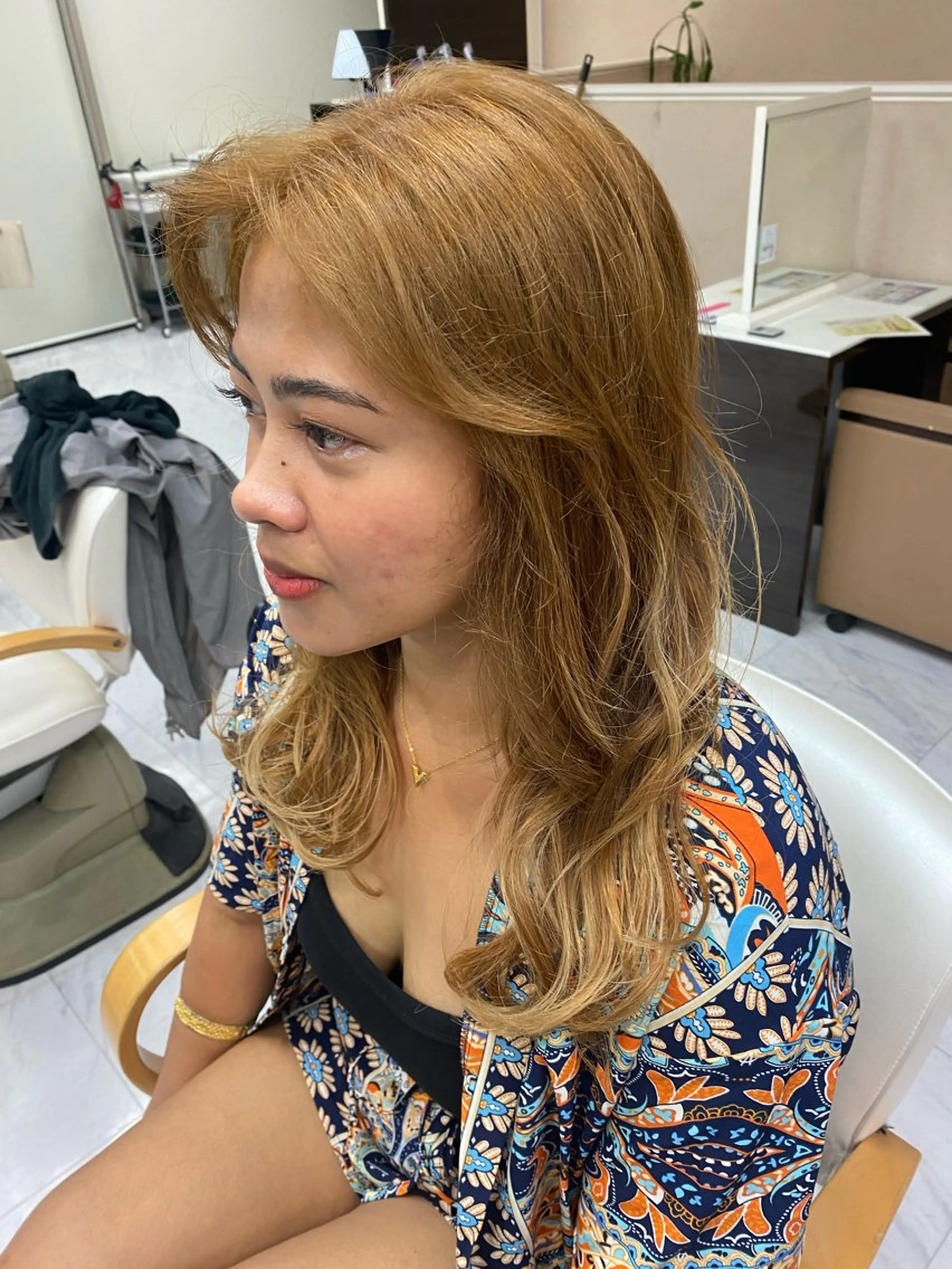 ロング 韓国風ヘア レイヤーカット ロング カット 目黒 碧人のヘアスタイル