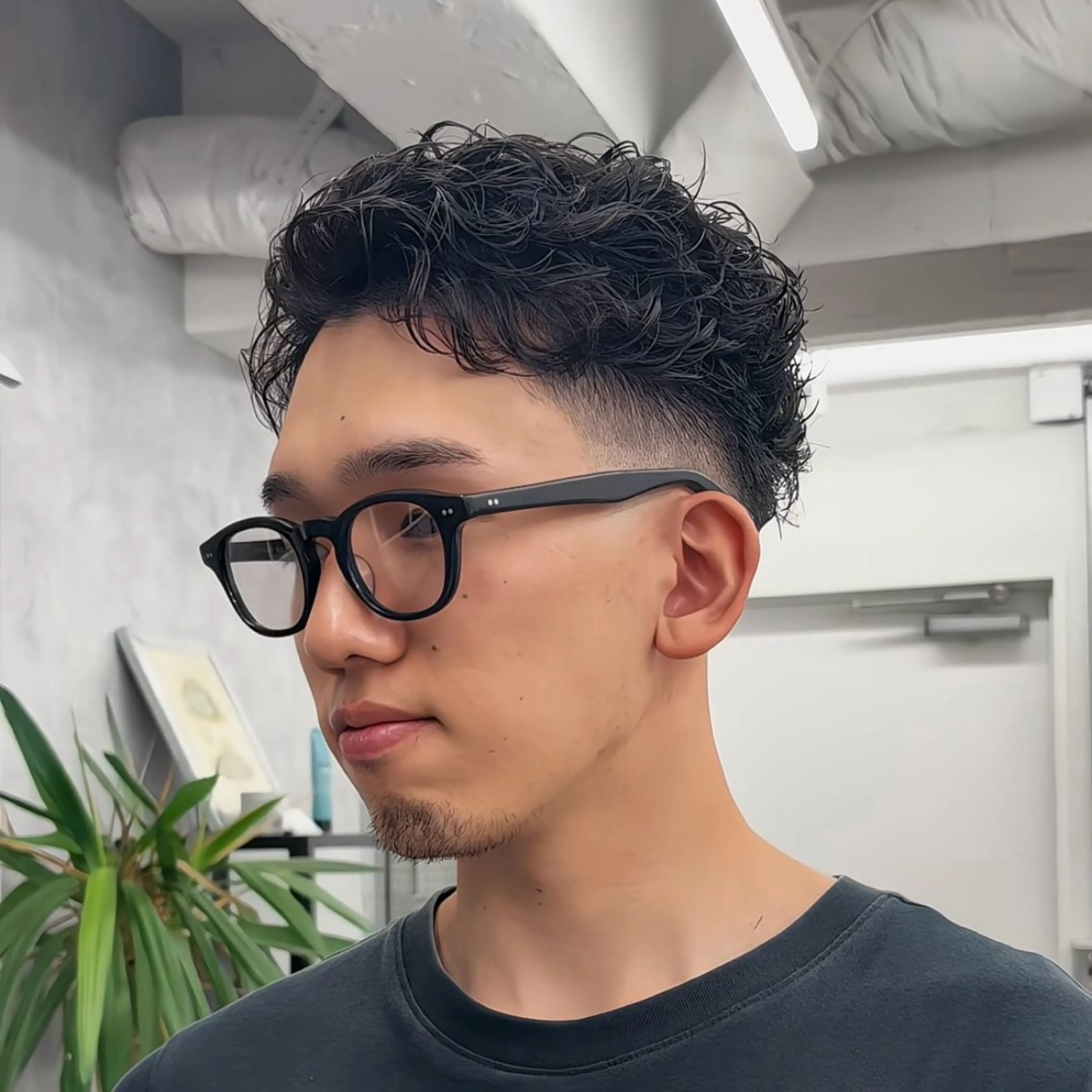 パーマ メンズ カット パーマ トリートメント 💋ホワイトメッシュ /パーマ/メンズ💋のヘアスタイル