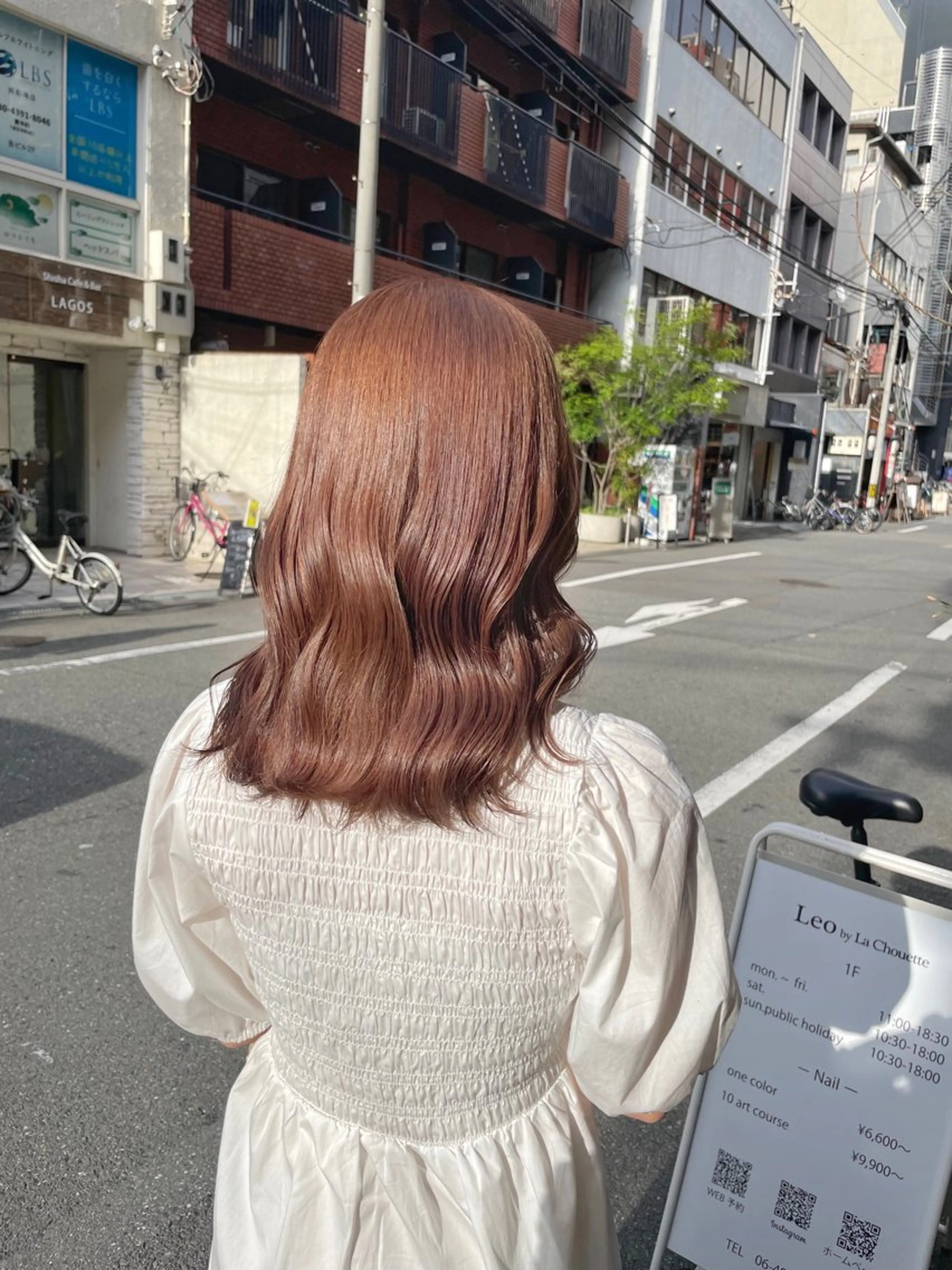 ミディアム カラー ベージュカラー ブリーチ ダブルカラー ブリーチなしカラー luve heart's And Be minamisemba所属・高嶋 奏音のヘアスタイル