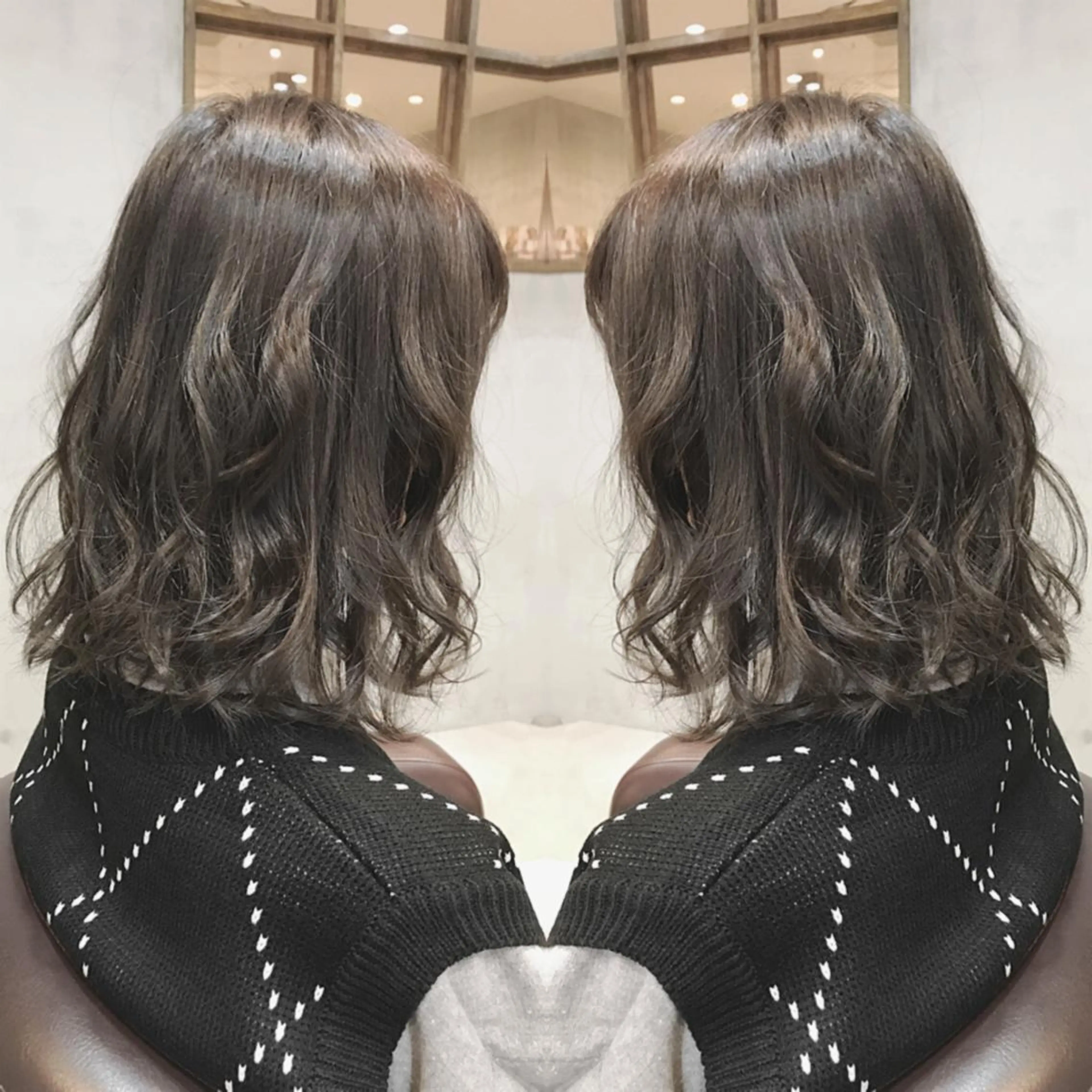 ミディアム カラー カット ヘアカラー トリートメント cecil hair所属・重政 和樹のヘアスタイル