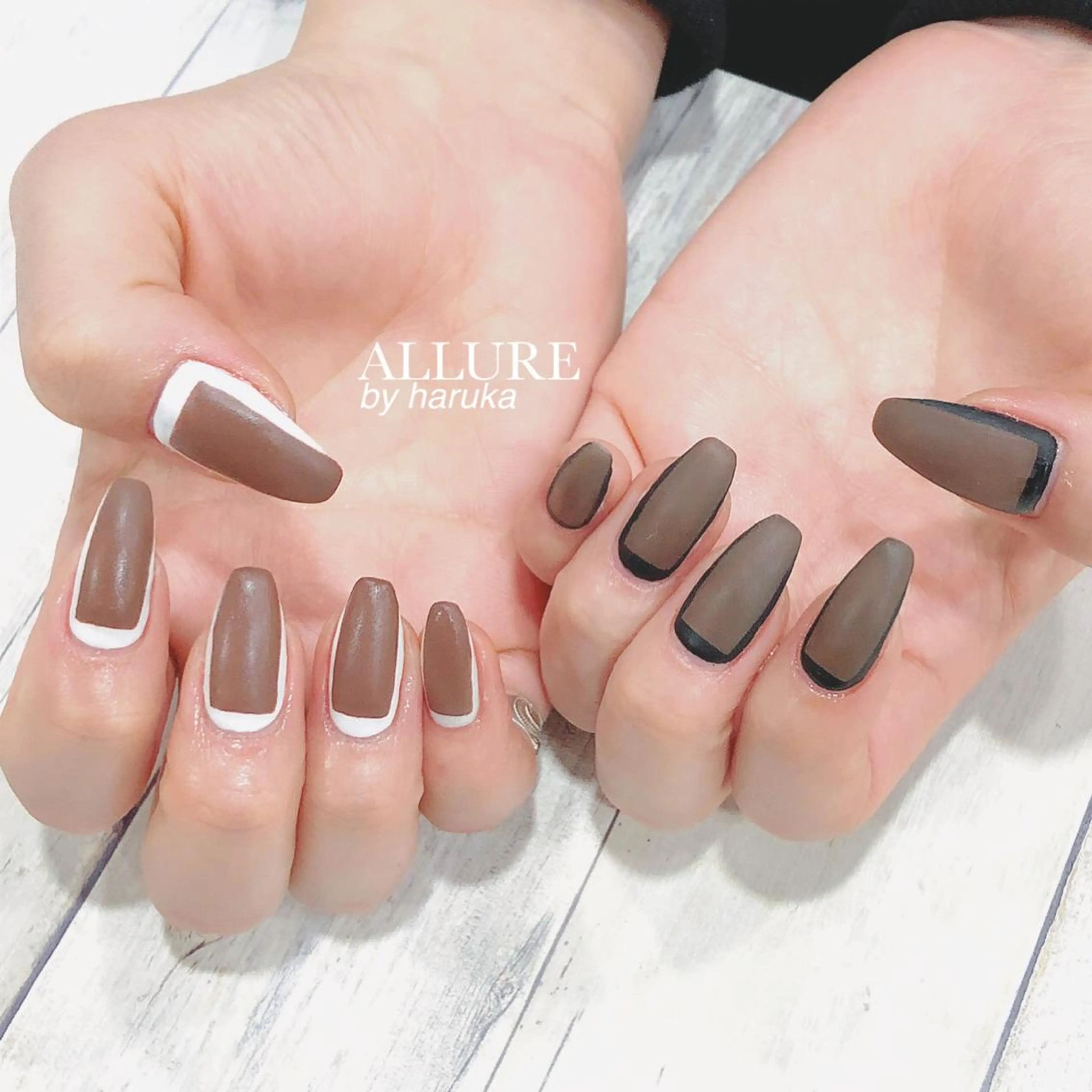 ネイル マットネイル Allure小山店 高橋陽香のネイルデザイン