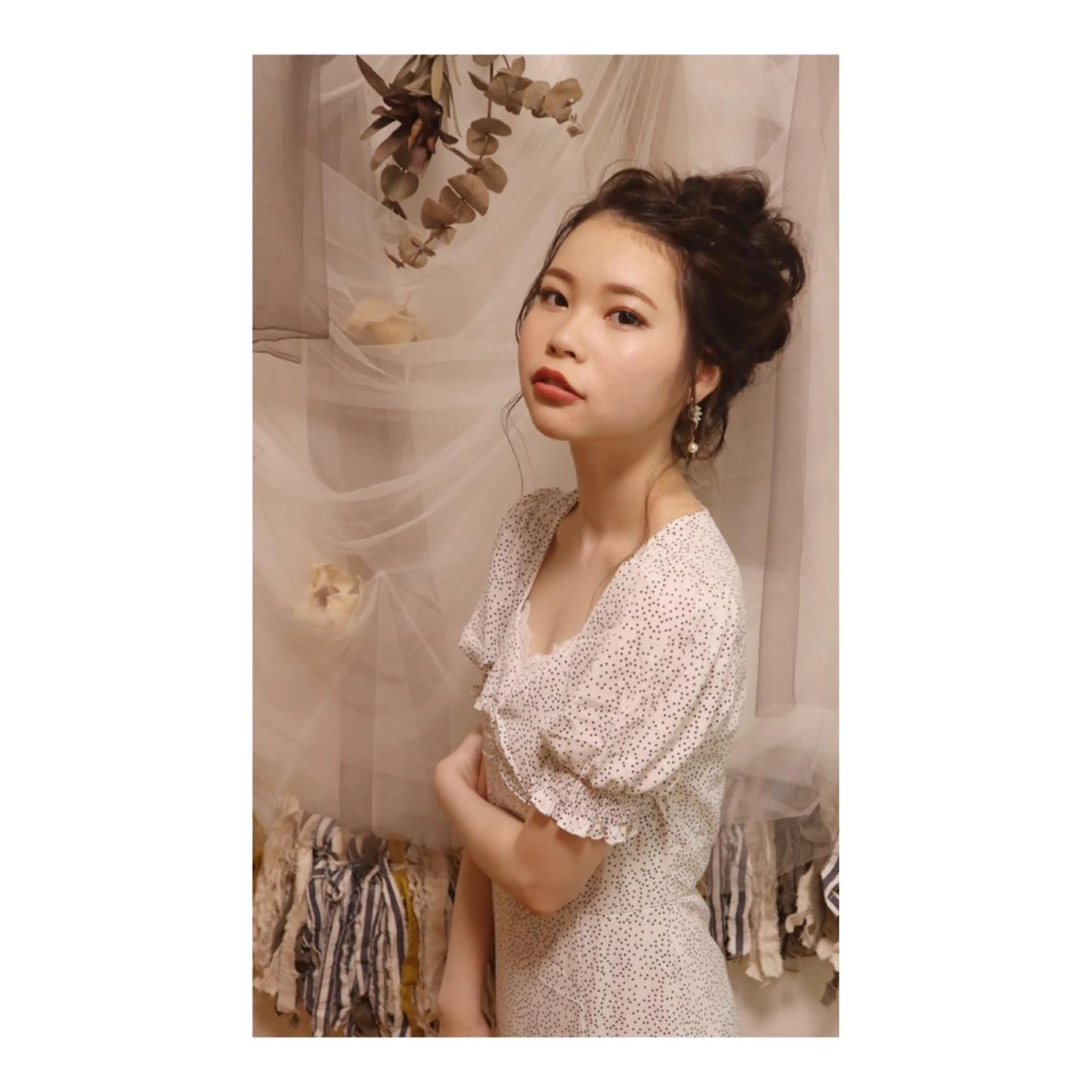 ロング ヘアアレンジ ヘアアンドメイクムタ 新居のヘアスタイル