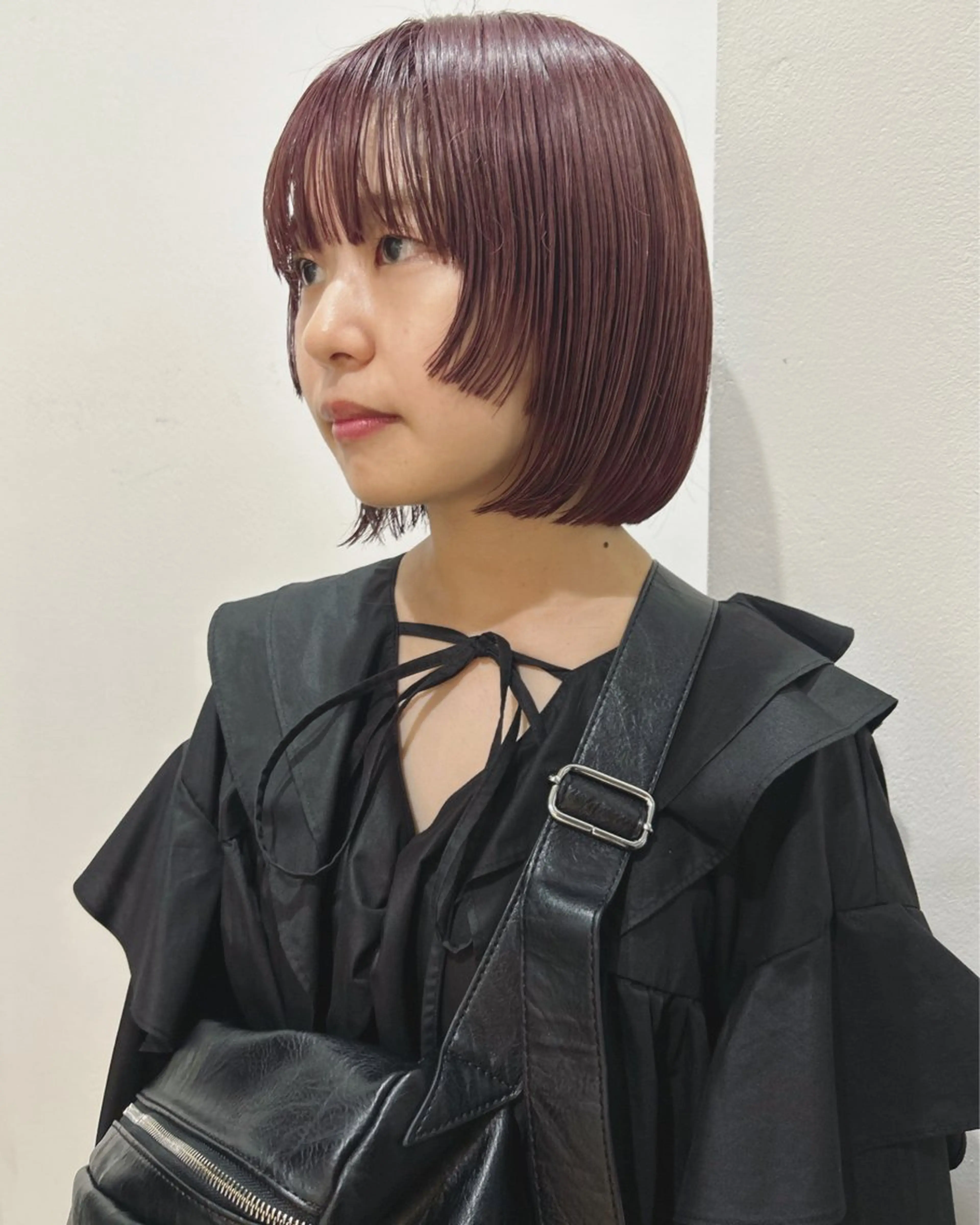 ショート カラー ブラウンカラー ボブ カット ヘアカラー トリートメント Loom.所属・村上雅人 ナチュラルモードのヘアスタイル