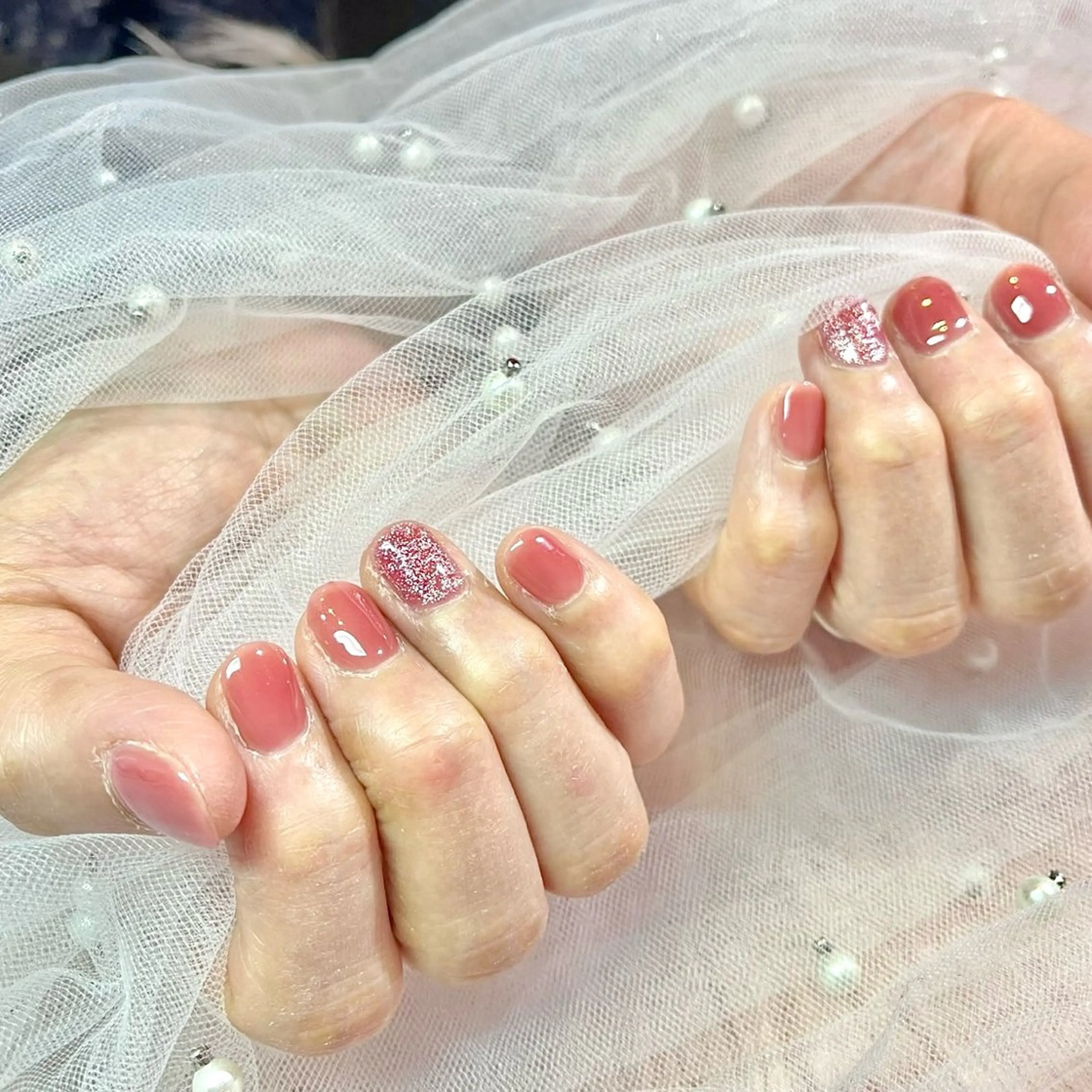 ネイル マグネットネイル ワンカラーネイル ハンドネイル Alissa  Nail所属・長さだし/新栄町駅 Alissaのネイルデザイン