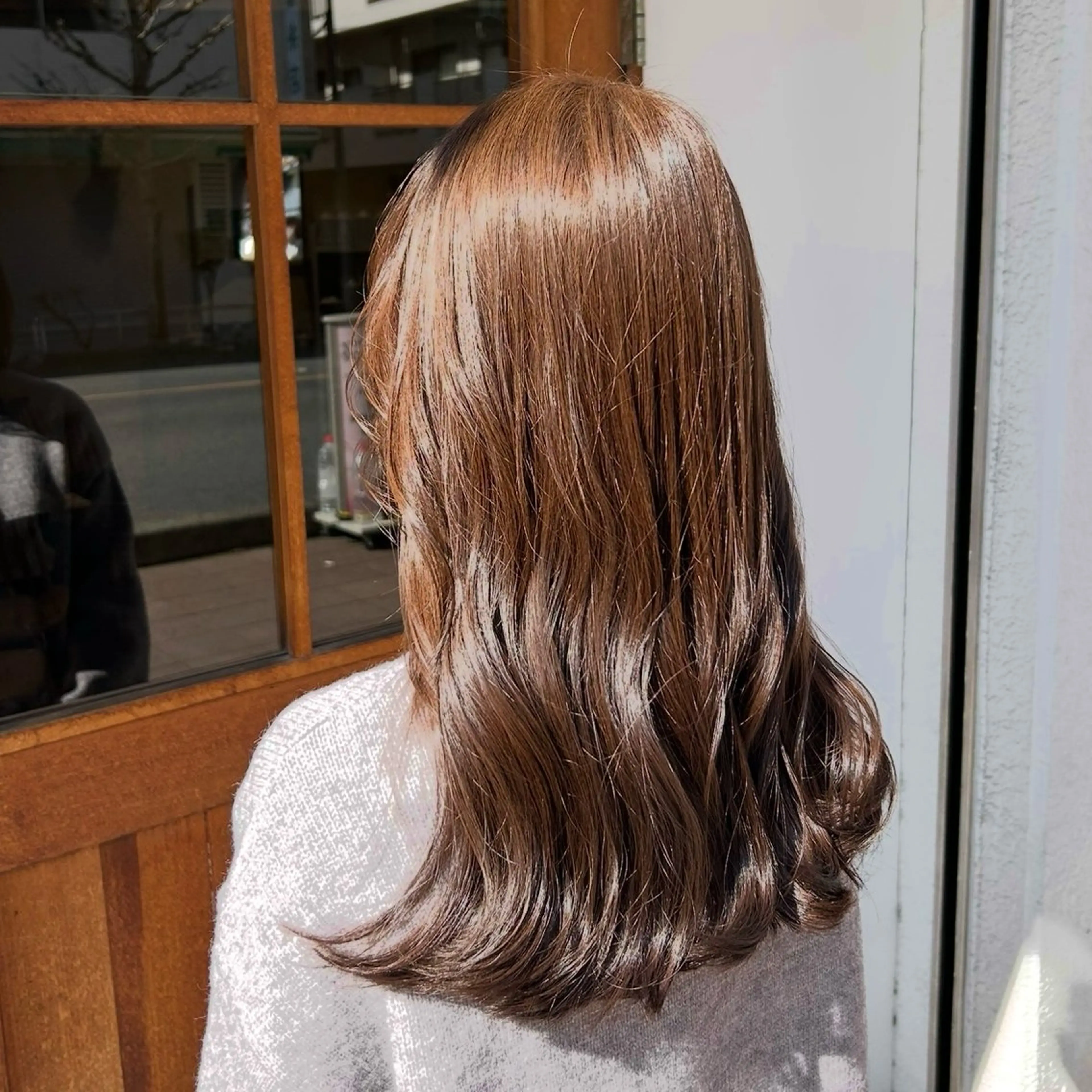 セミロング カラー カット ヘアカラー あずま みゆのヘアスタイル