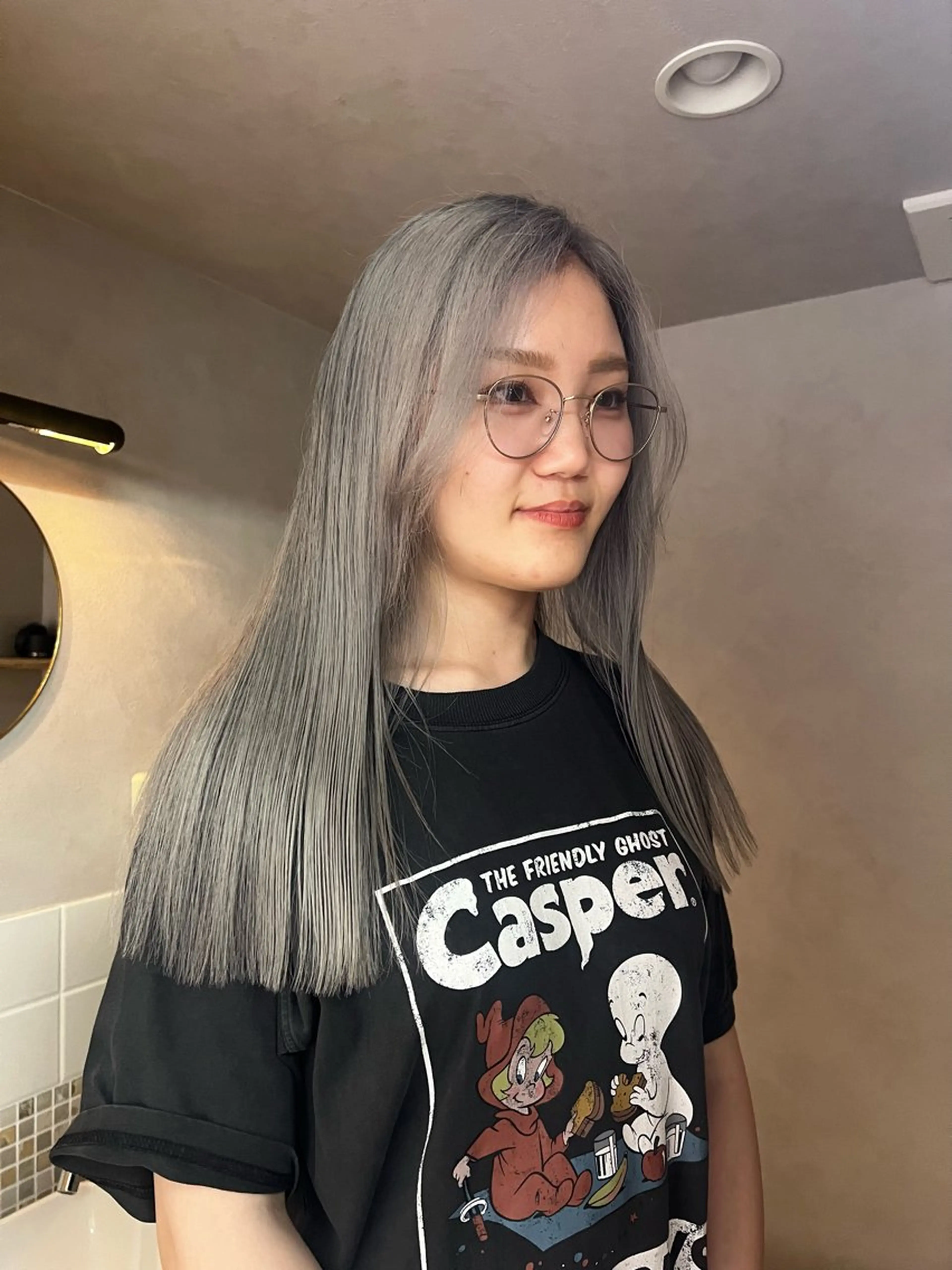 ロング カラー nishido ハイライト/メンズのヘアスタイル