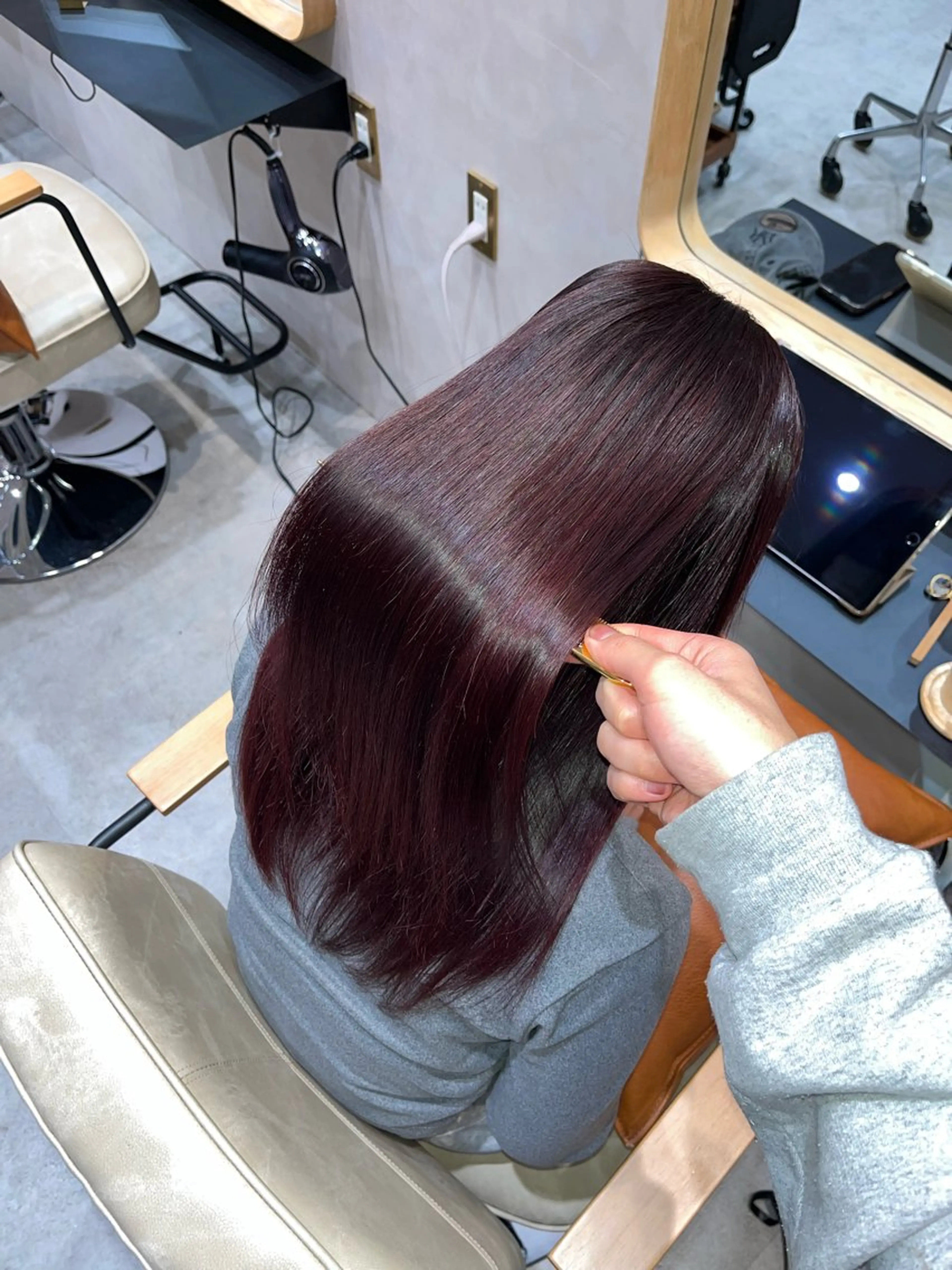 ロング ヘアカラー トリートメント 髪質改善/艶髪特化 /透明感✨️こうめいのヘアスタイル