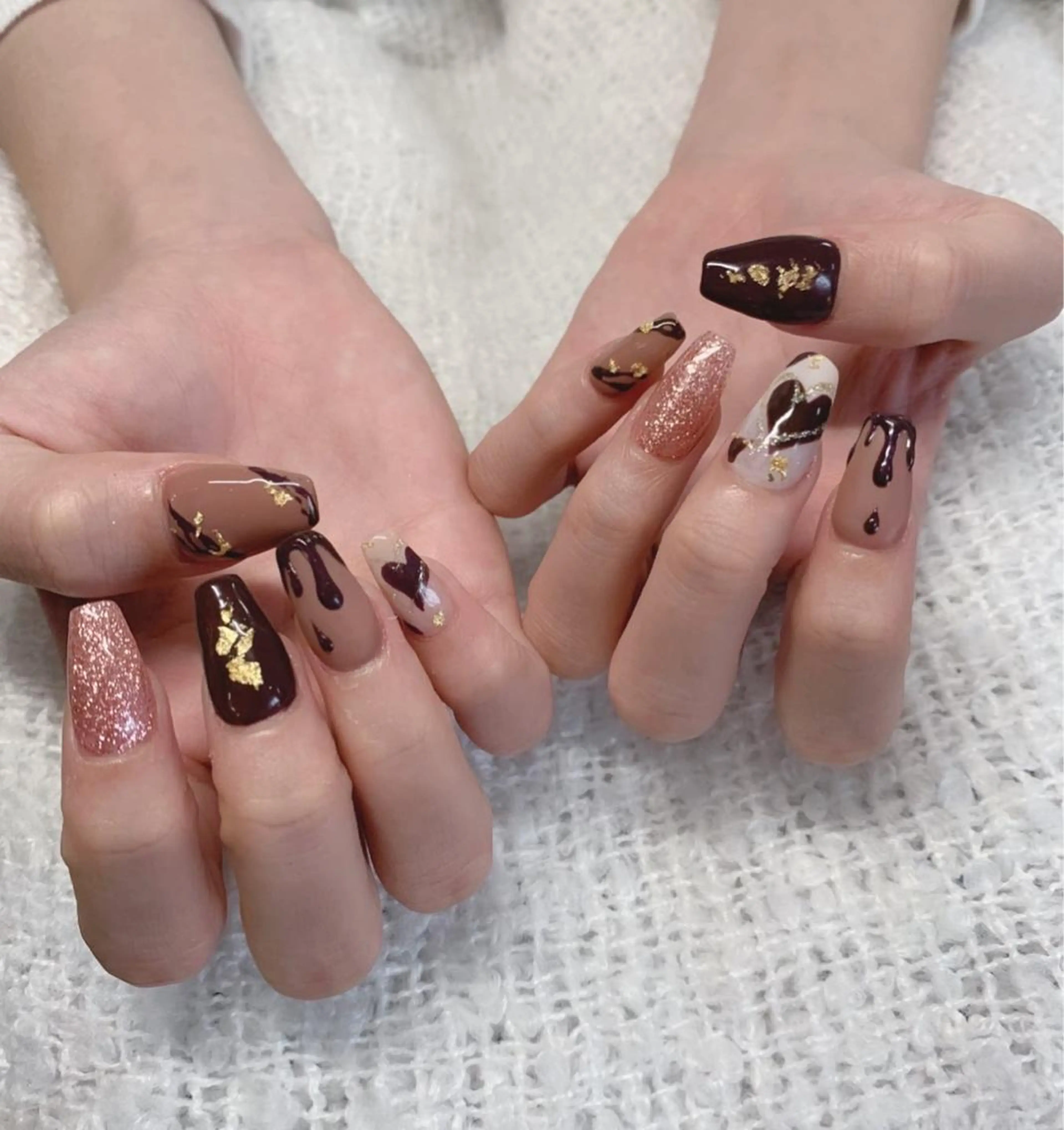 ネイル スカルプネイル バレンタイン *･*MIMnail 1号店･*:･*のネイルデザイン