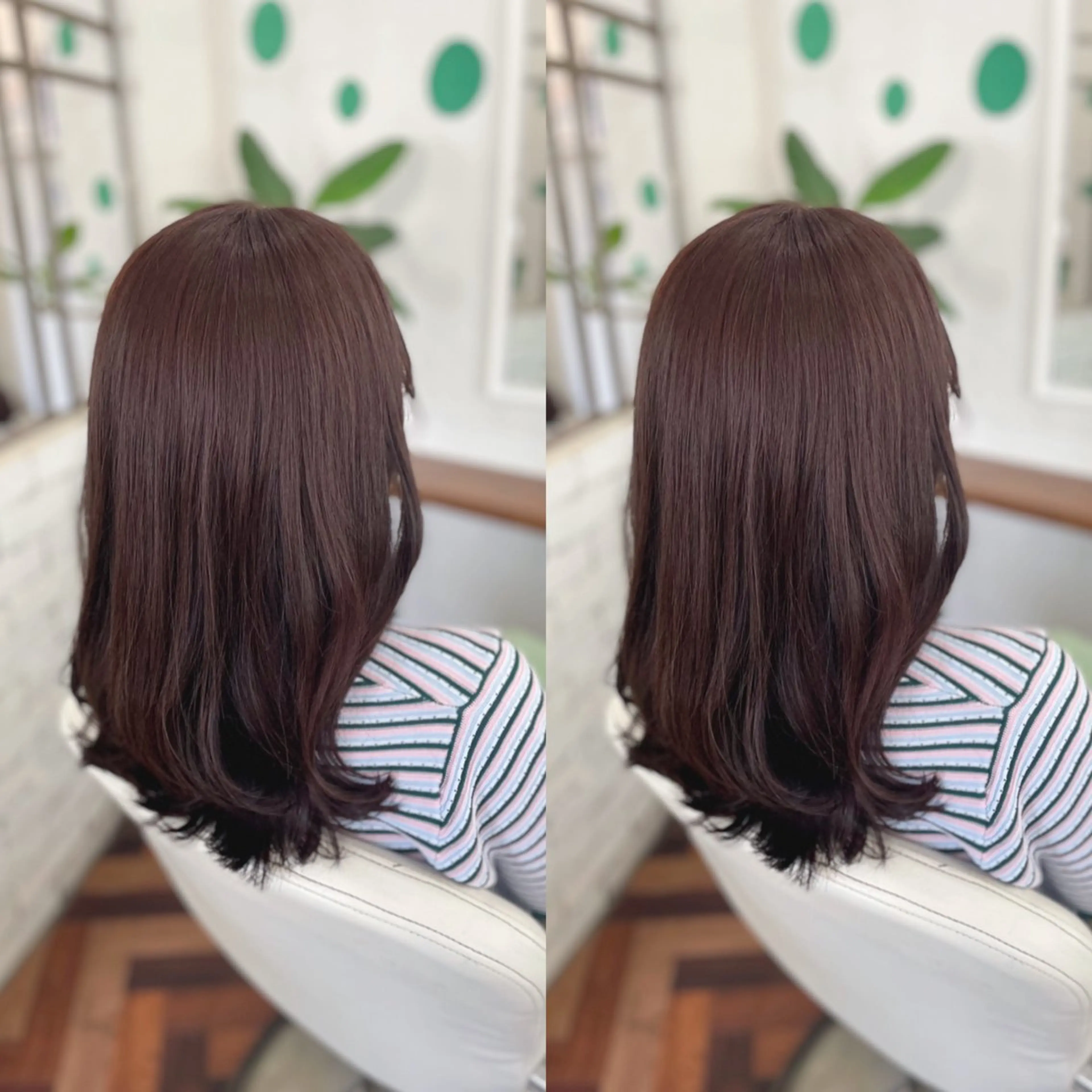 セミロング カラー ピンクカラー mopa所属・mopa_kaede 暖色カラー/ロングのヘアスタイル