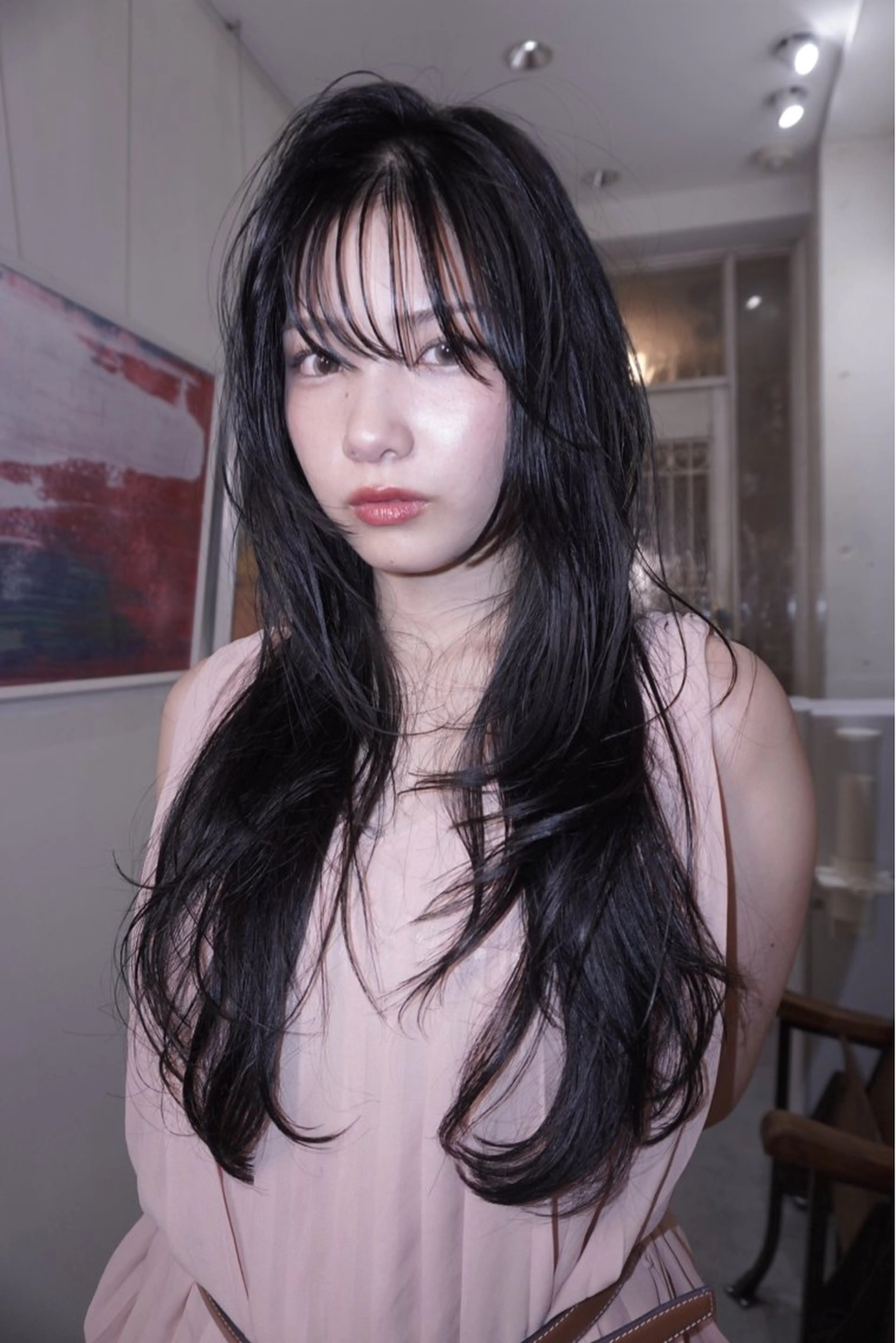 ロング ロングレイヤー レイヤーカット ロング トリートメント レイヤーカット/ 管原久遠のヘアスタイル