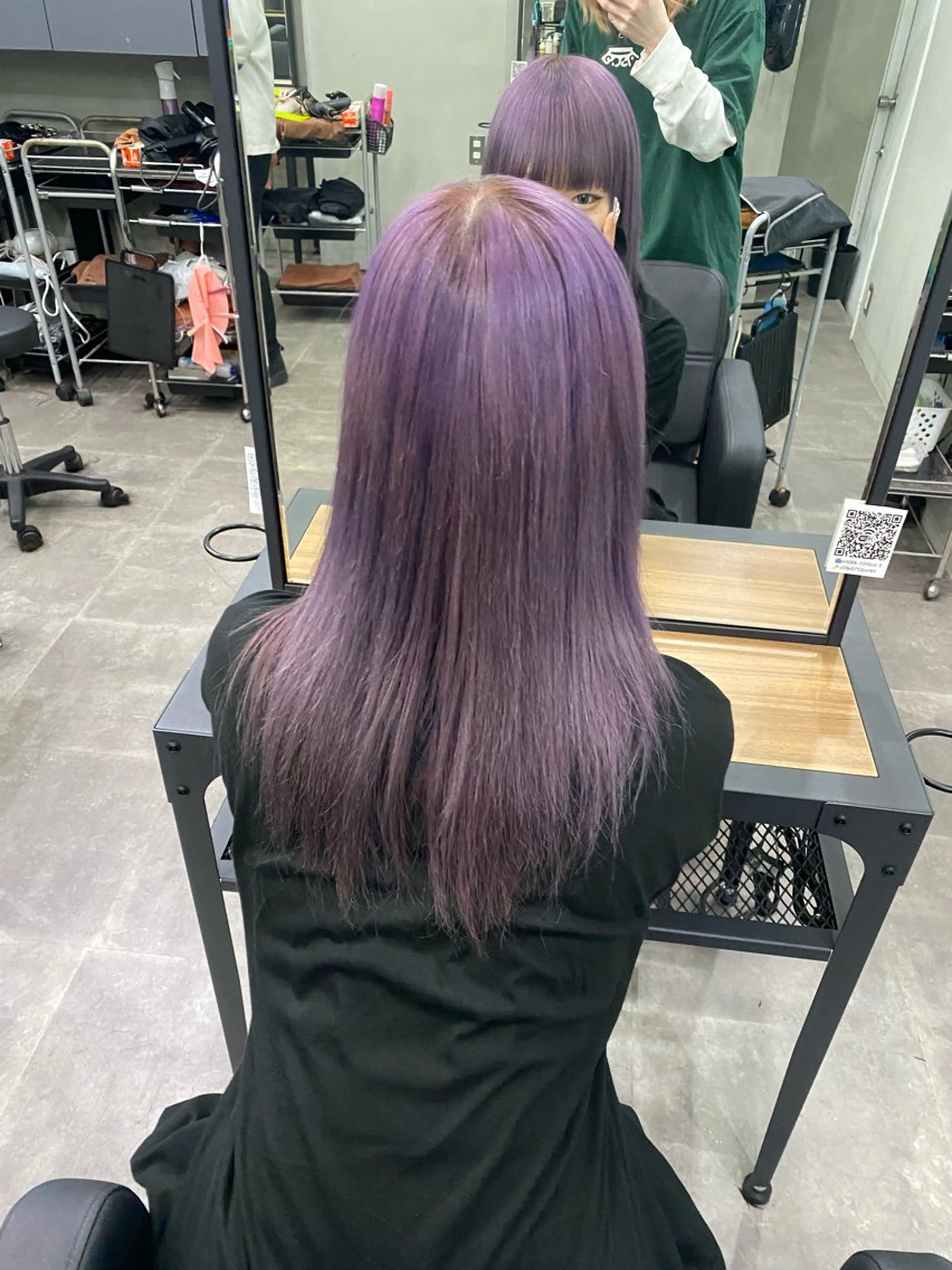 セミロング カラー パープルカラー カット ヘアカラー トリートメント ヘアセット Cecil hair所属・yui/パーマ/ メンズカットのヘアスタイル