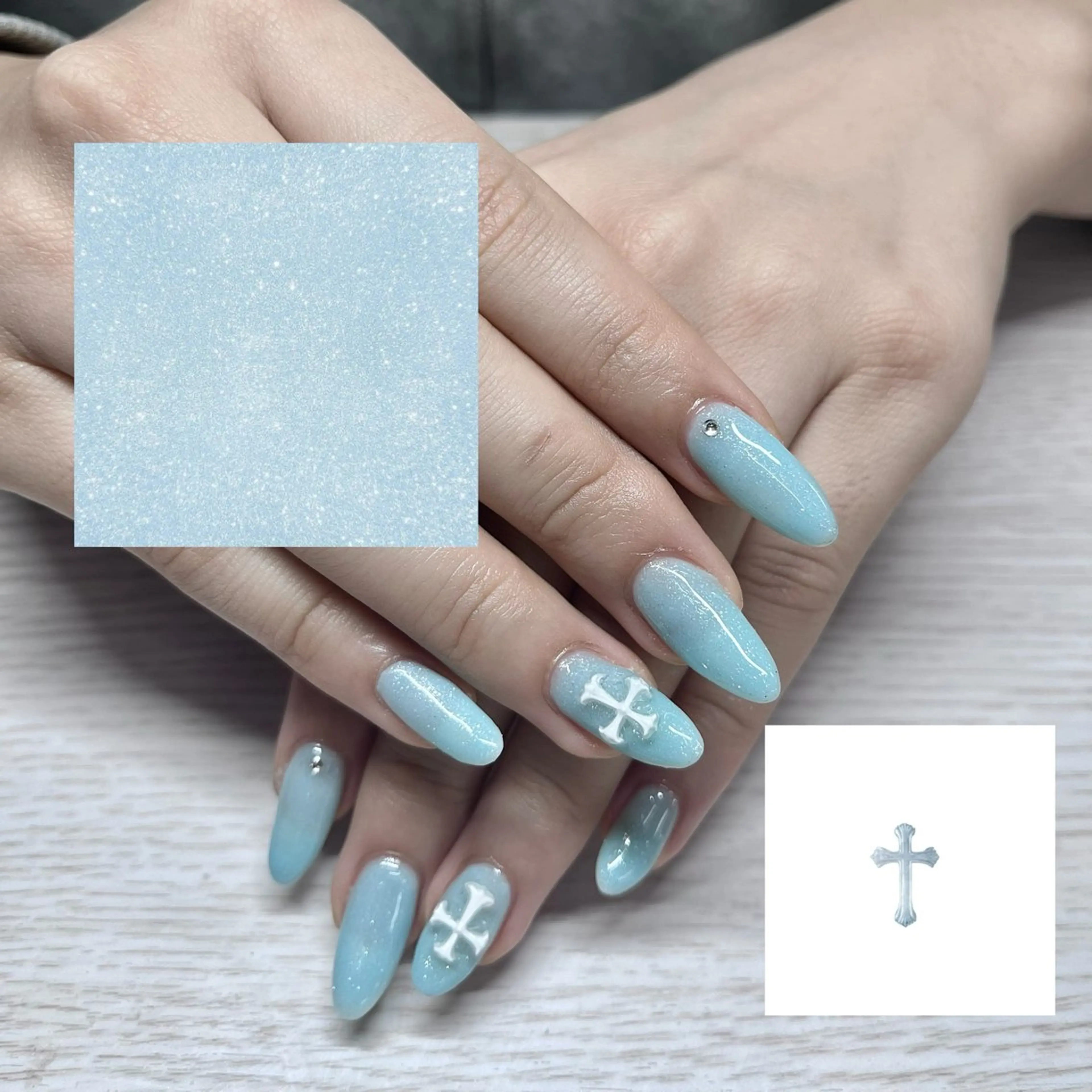 ネイル ラメ(グリッター) TRU🖤 momokoのネイルデザイン