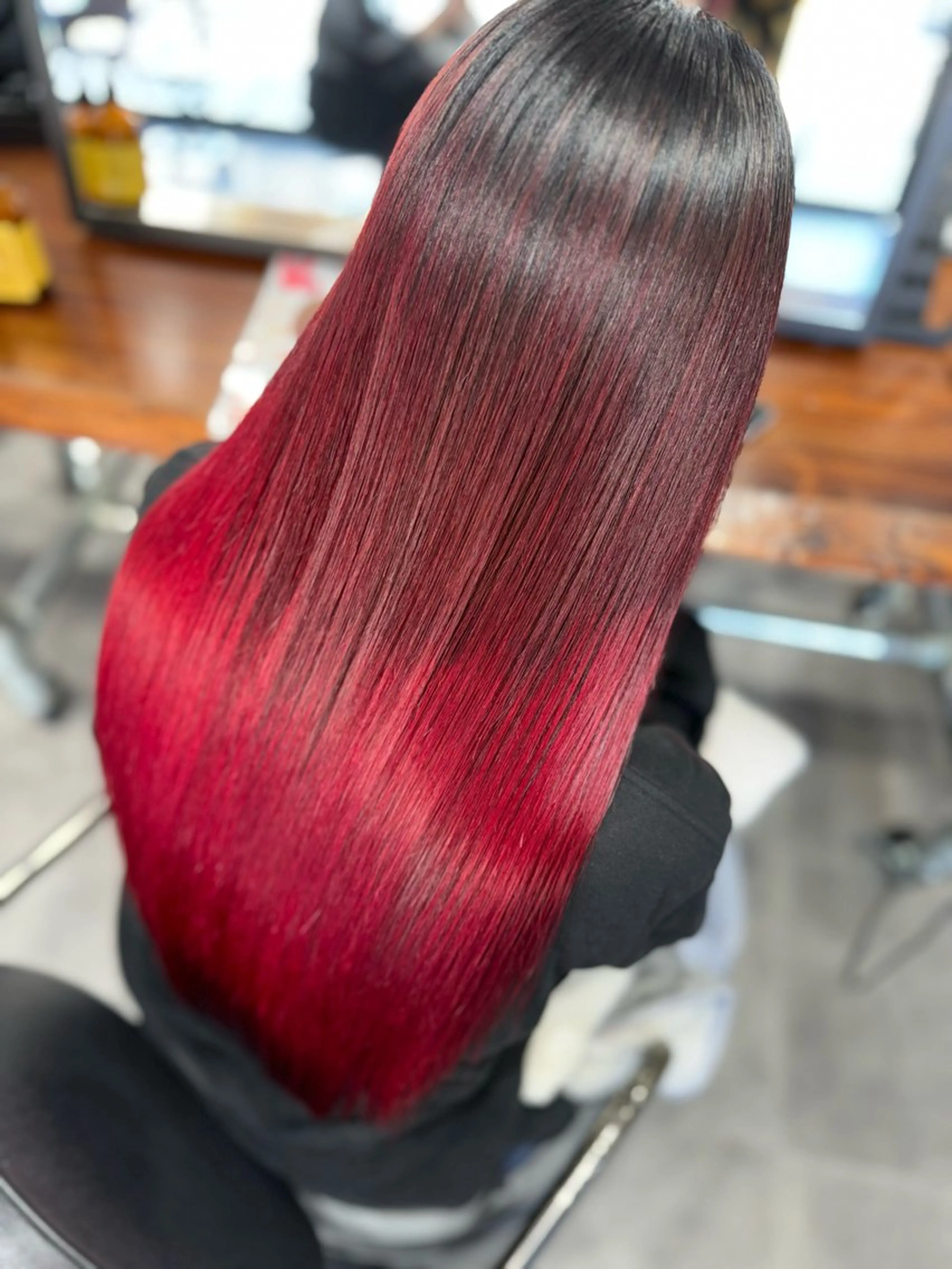 ロング カット 縮毛矯正 トリートメント ダメージレスブリーチ /艶髪/横須賀智也のヘアスタイル