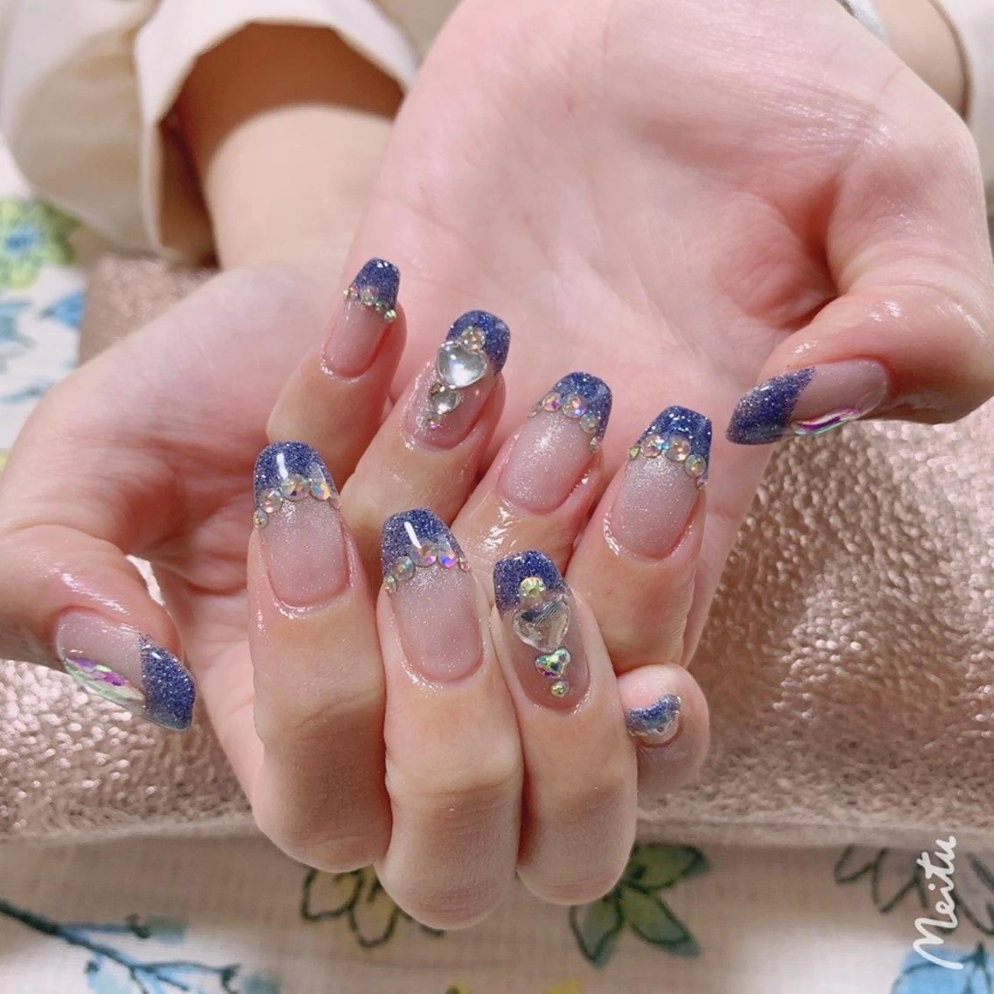 ネイル フレンチネイル キラキラネイル 林 ✨syousyouのネイルデザイン