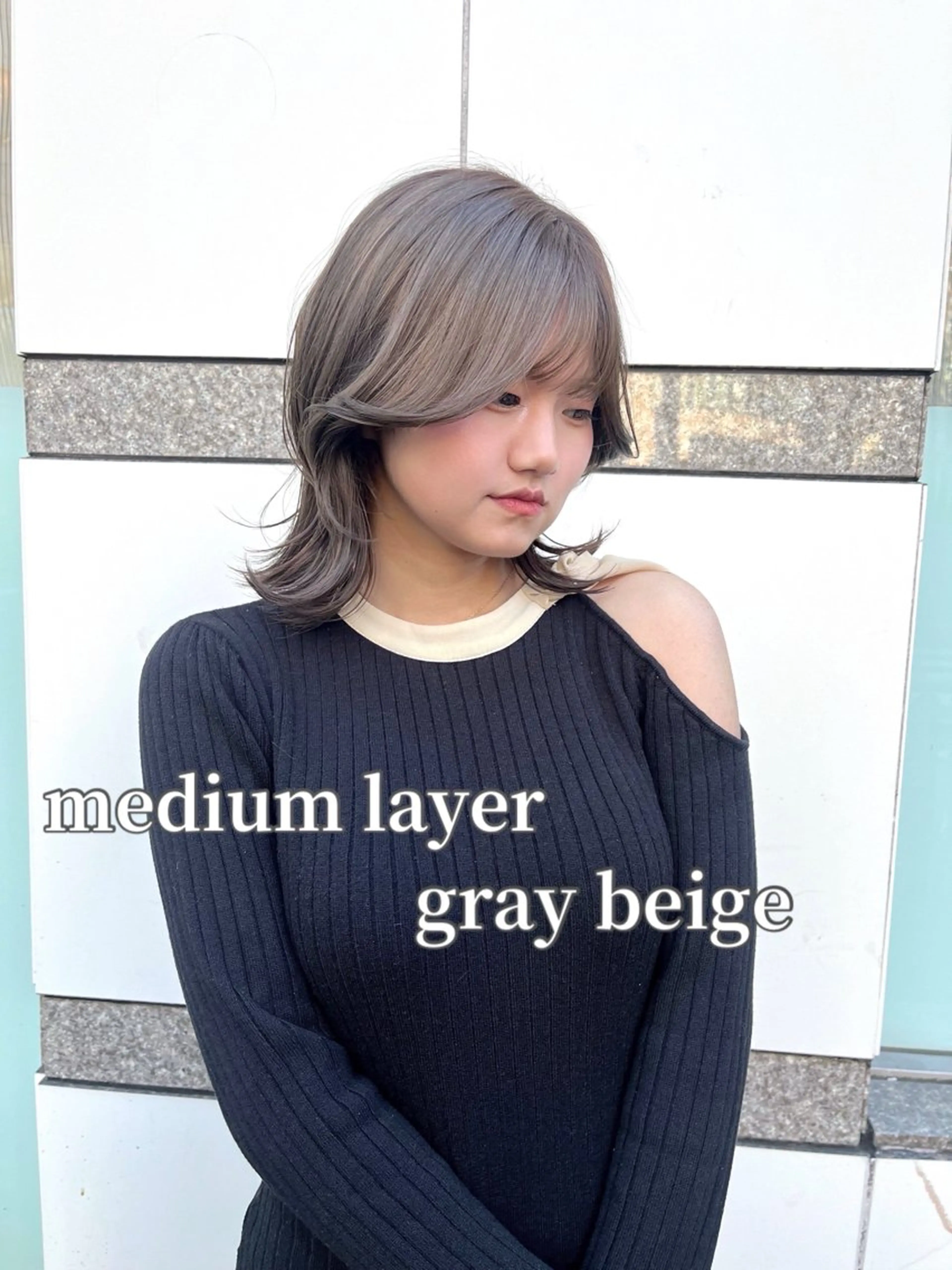 ミディアム カラー カット ヘアカラー トリートメント 尾崎隼大 レイヤー/韓国ヘアのヘアスタイル