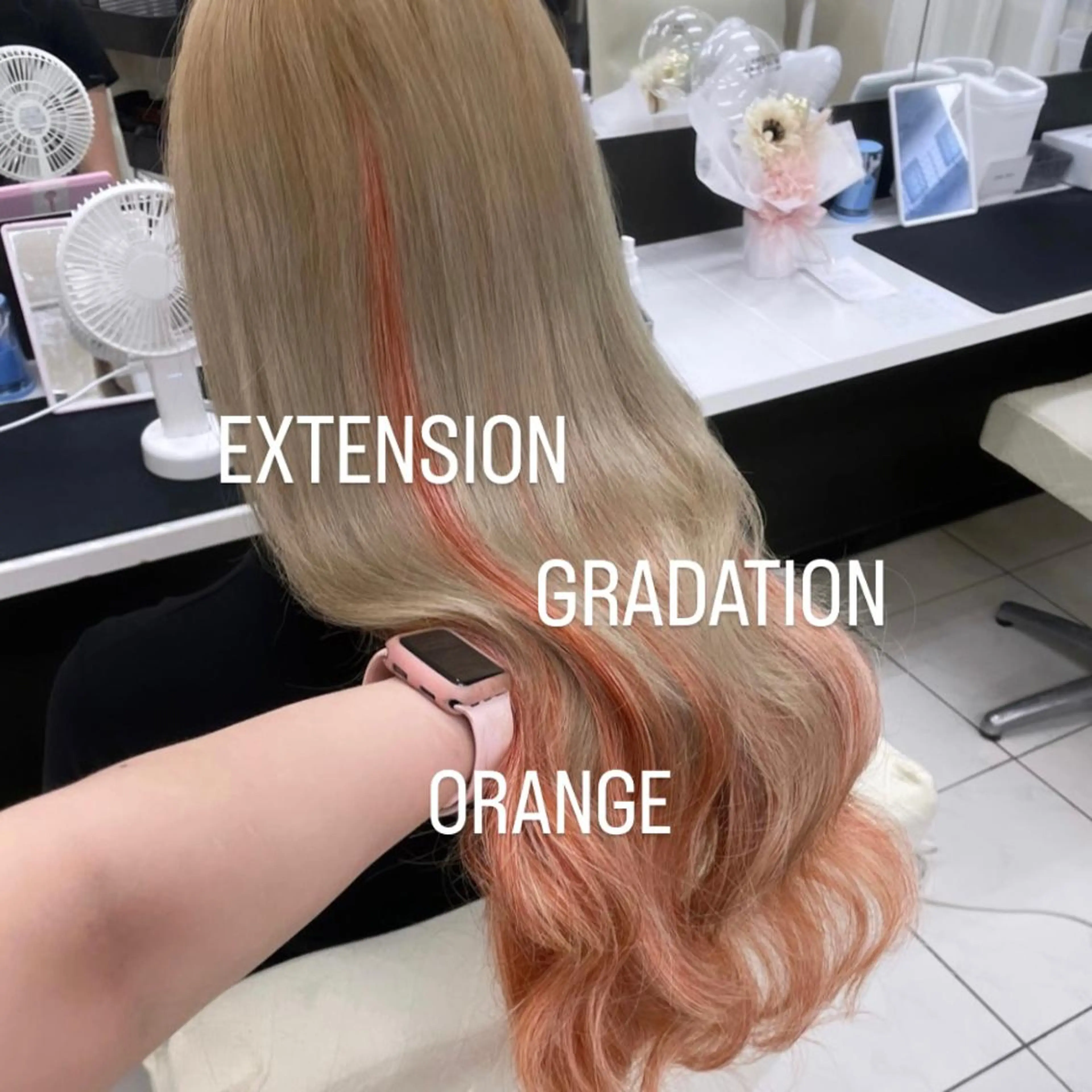 ロング カラー ヘアカラー エクステ エクステ🩵ブリーチ 韓国ヘア🩵KAEのヘアスタイル