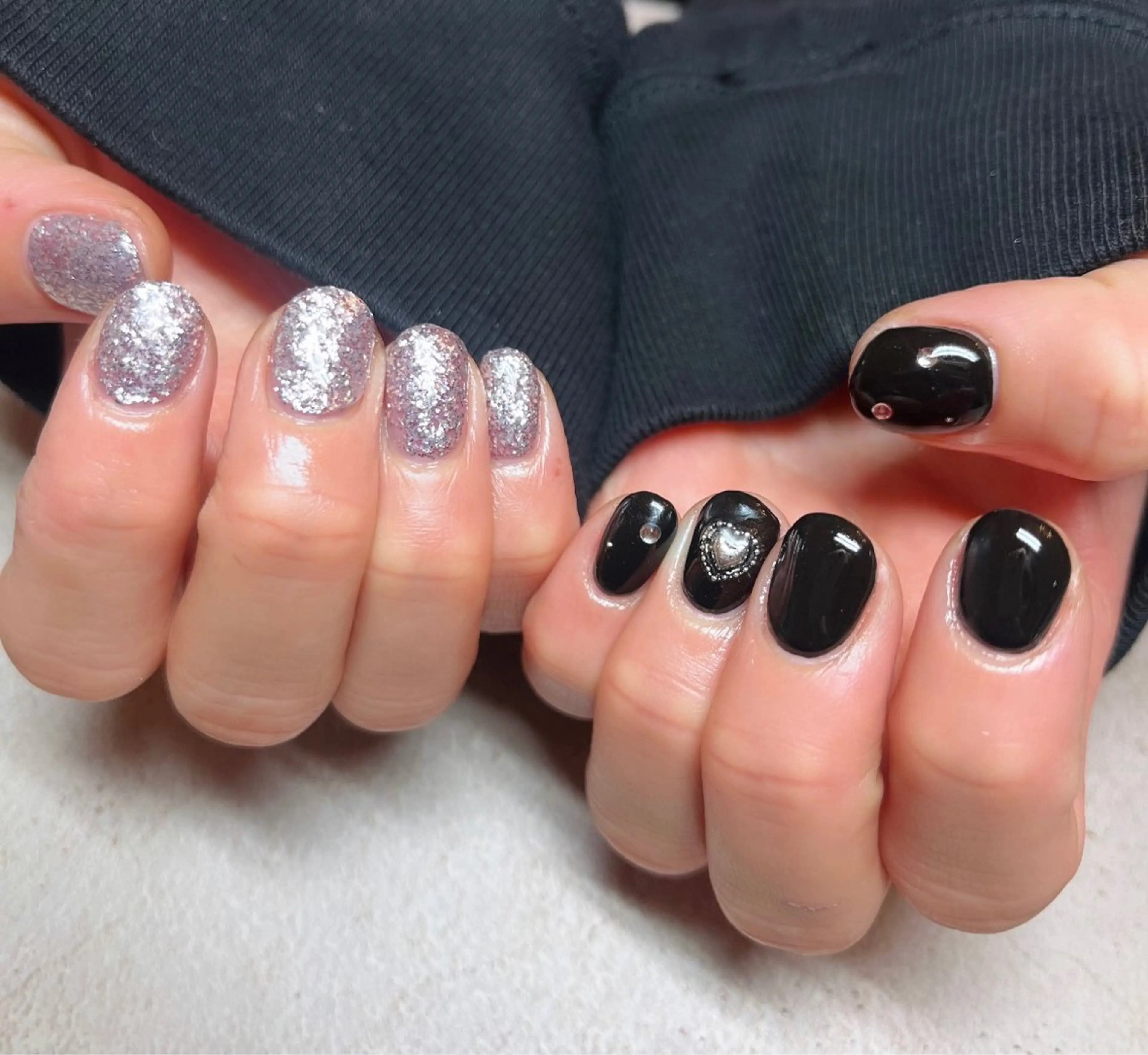 ネイル ラメ(グリッター) ワンカラーネイル ハンドネイル HazeGrass NAILのネイルデザイン