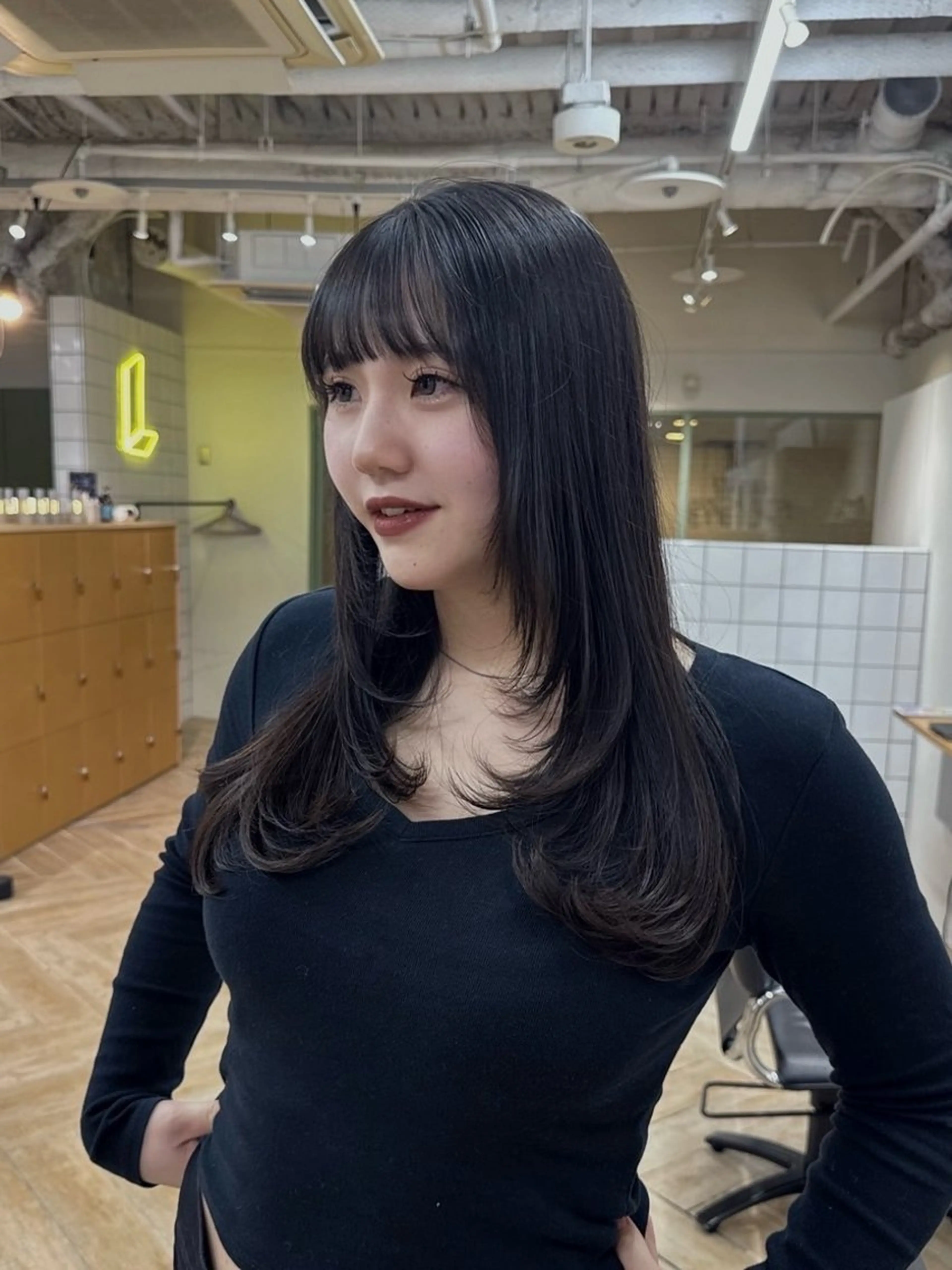 ロング カット ヘアカラー トリートメント 新潟/万代/ベージュ ダブルカラー髙橋魁真のヘアスタイル