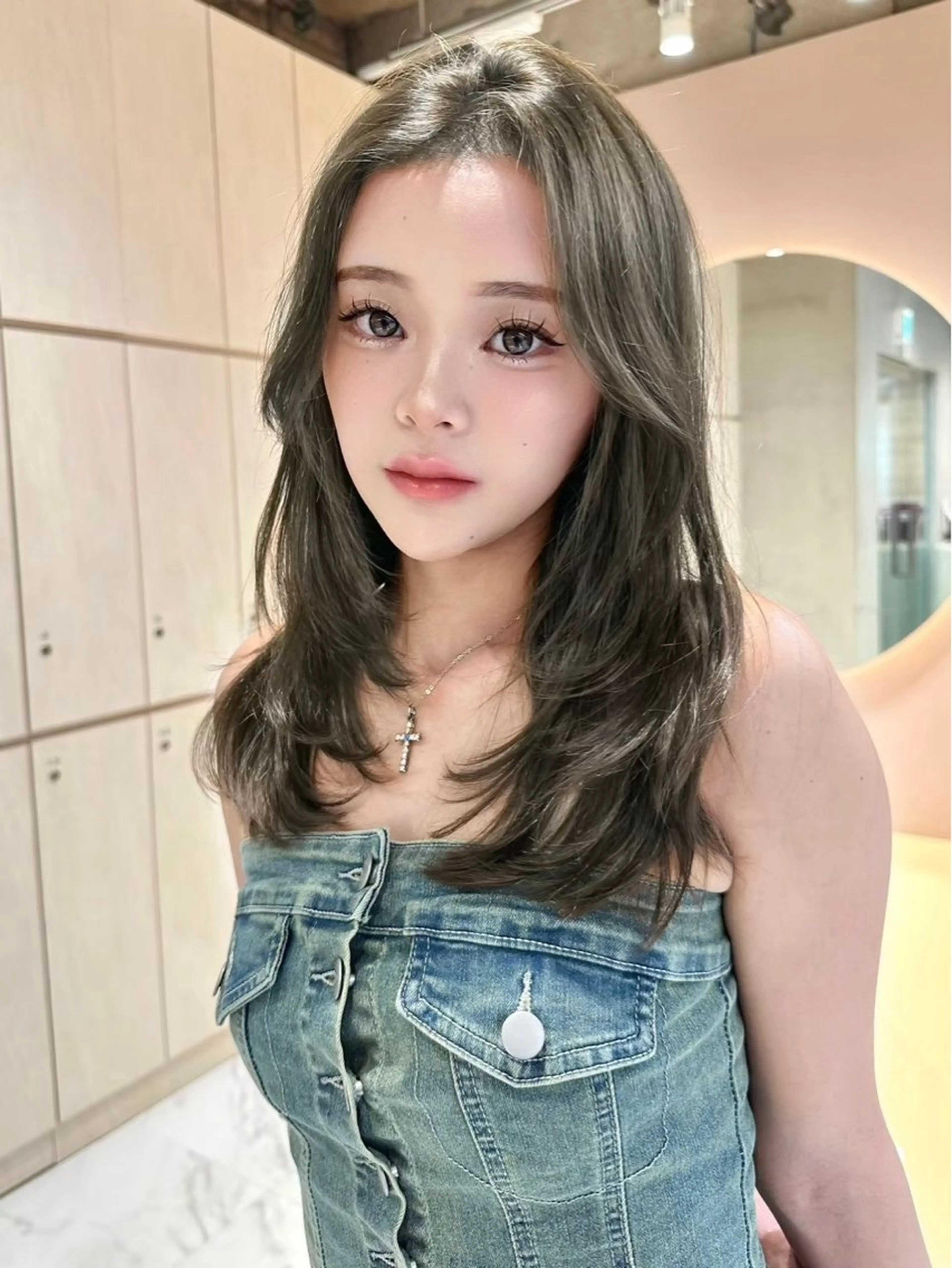 セミロング カラー ヘアアレンジ カット ヘアカラー トリートメント ヘアセット 大宮‎🩵縮毛矯正 髪質改善 佐藤 和のヘアスタイル