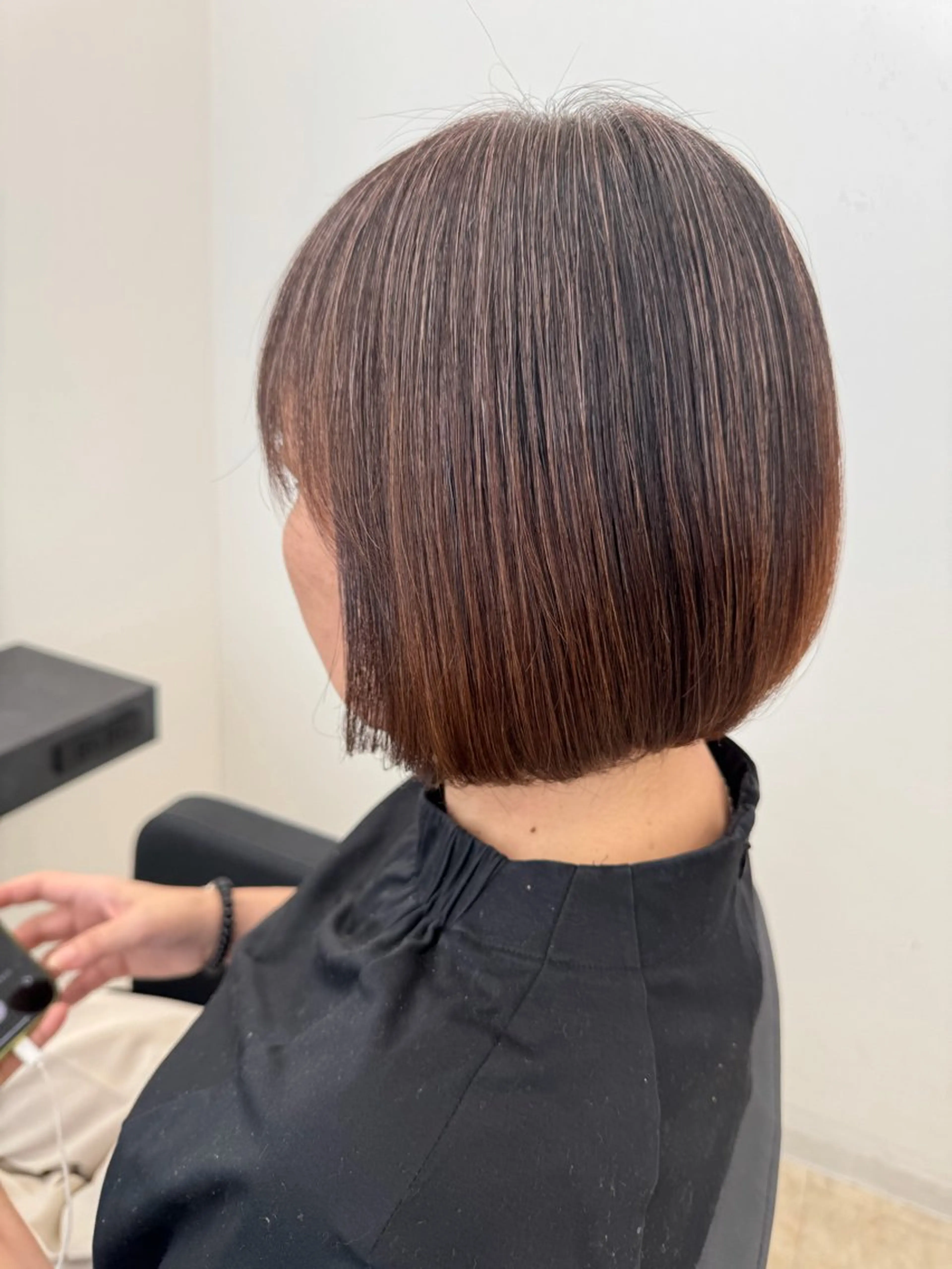 ミディアム カット 縮毛矯正 トリートメント 日置 大智のヘアスタイル