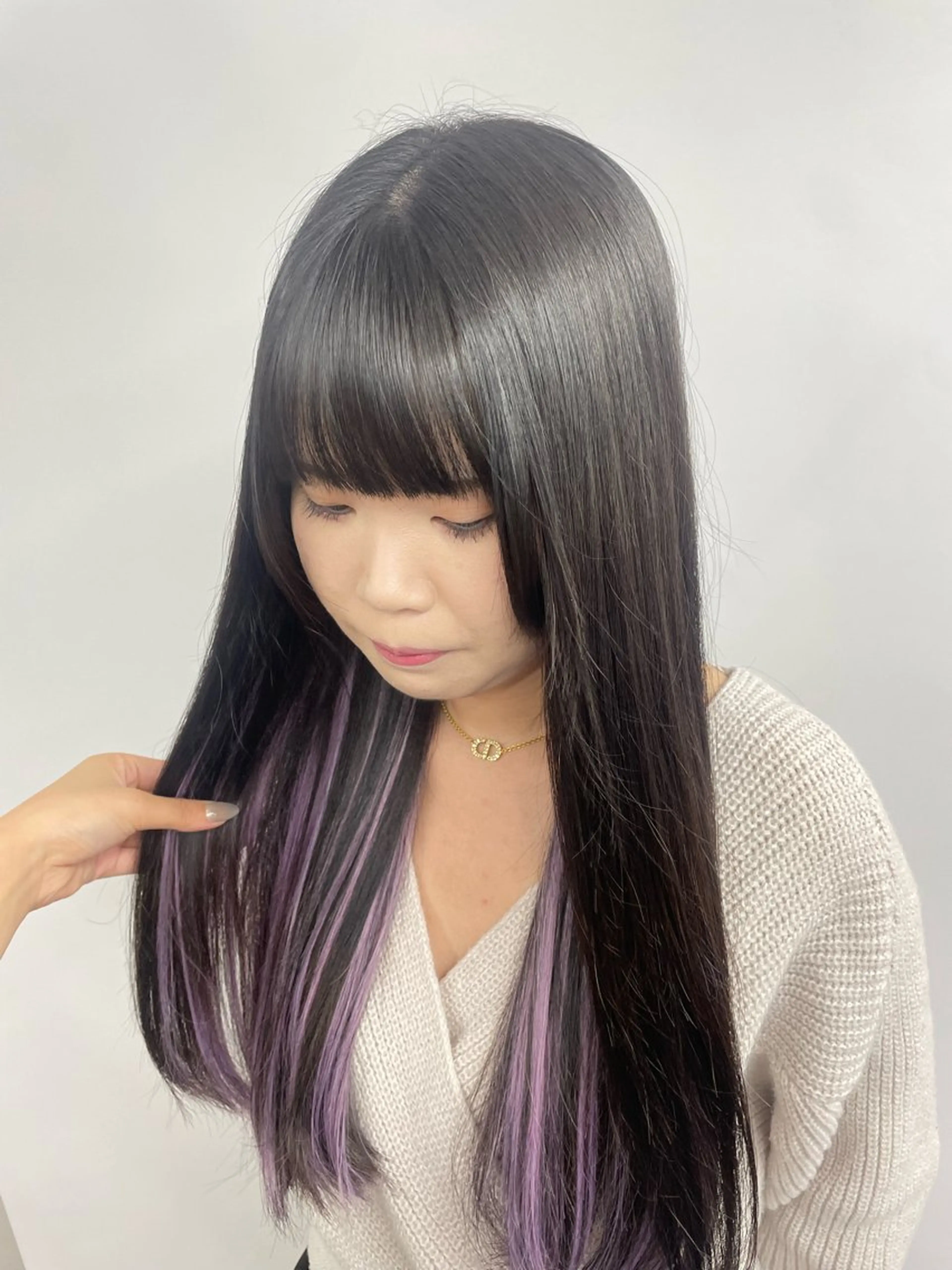 ロング エクステ 𝙃𝘼𝙍𝙐🎀 韓国×エクステのヘアスタイル