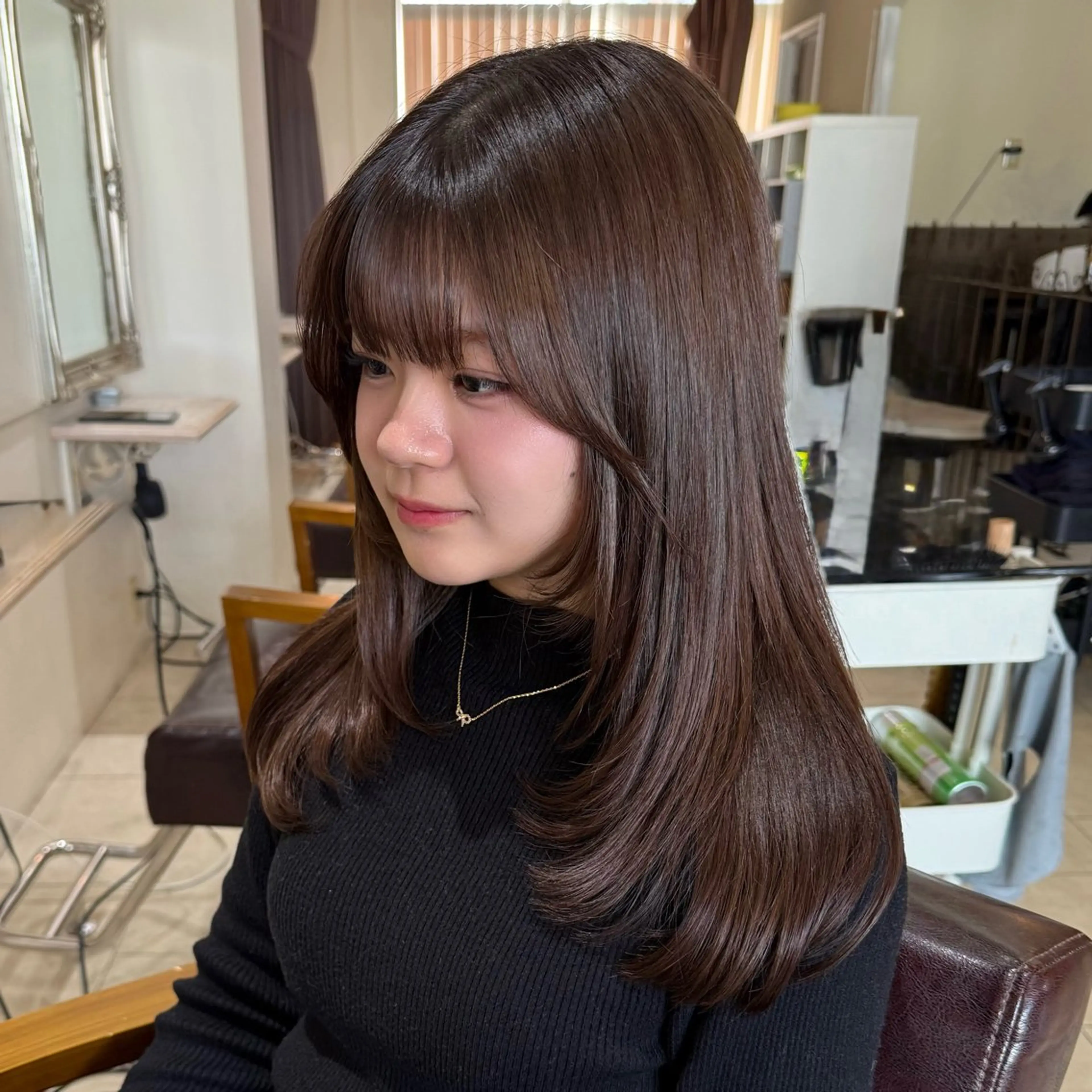 セミロング カラー セミロングレイヤー レイヤーカット カット ヘアカラー トリートメント Yurika🕯️ 透明感カラー/ボブのヘアスタイル