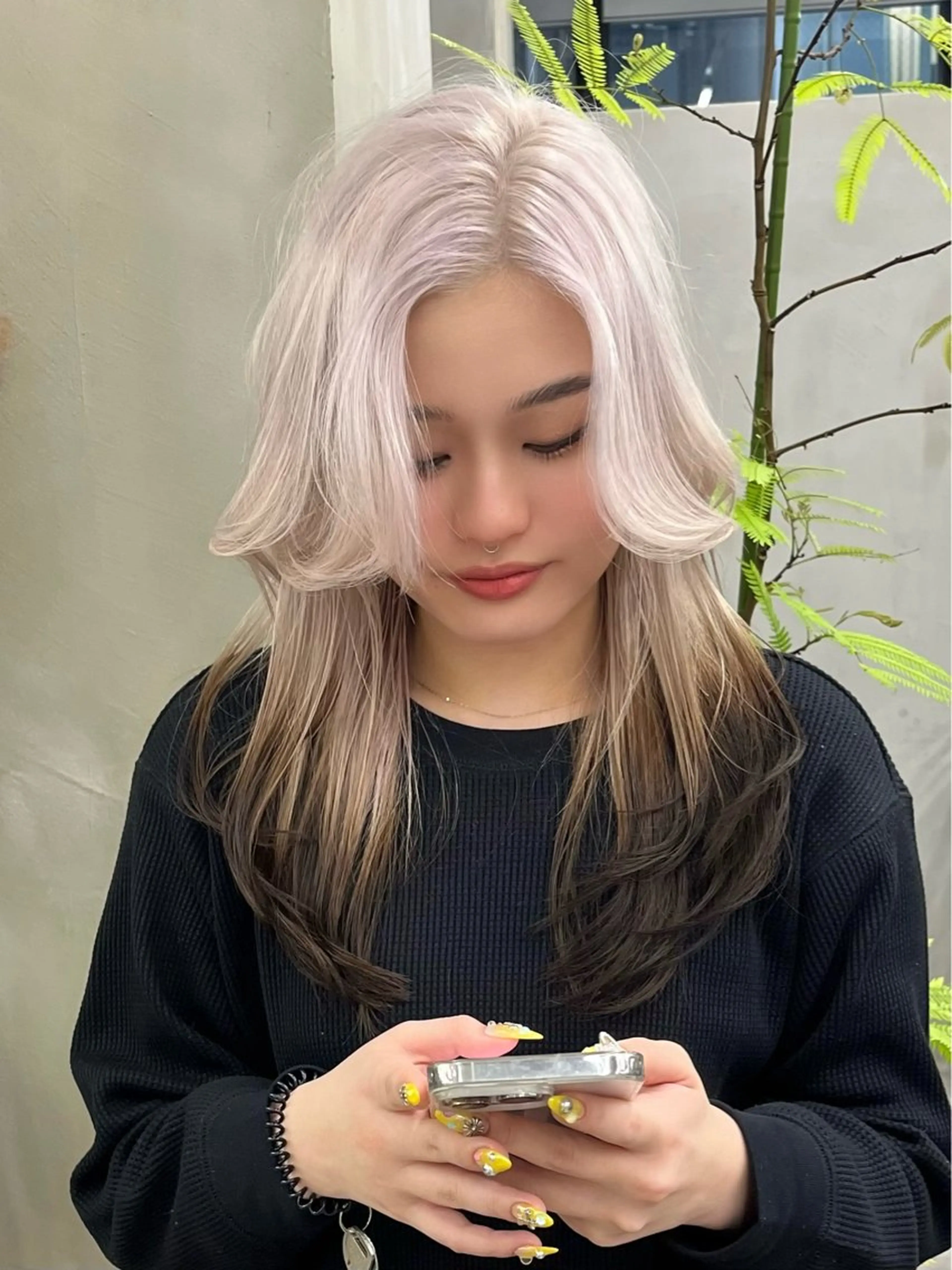 セミロング カラー レイヤーカット ウルフカット ヘアカラー トリートメント ウルフ/レイヤー ⚡️ITSUKU⚡️のヘアスタイル