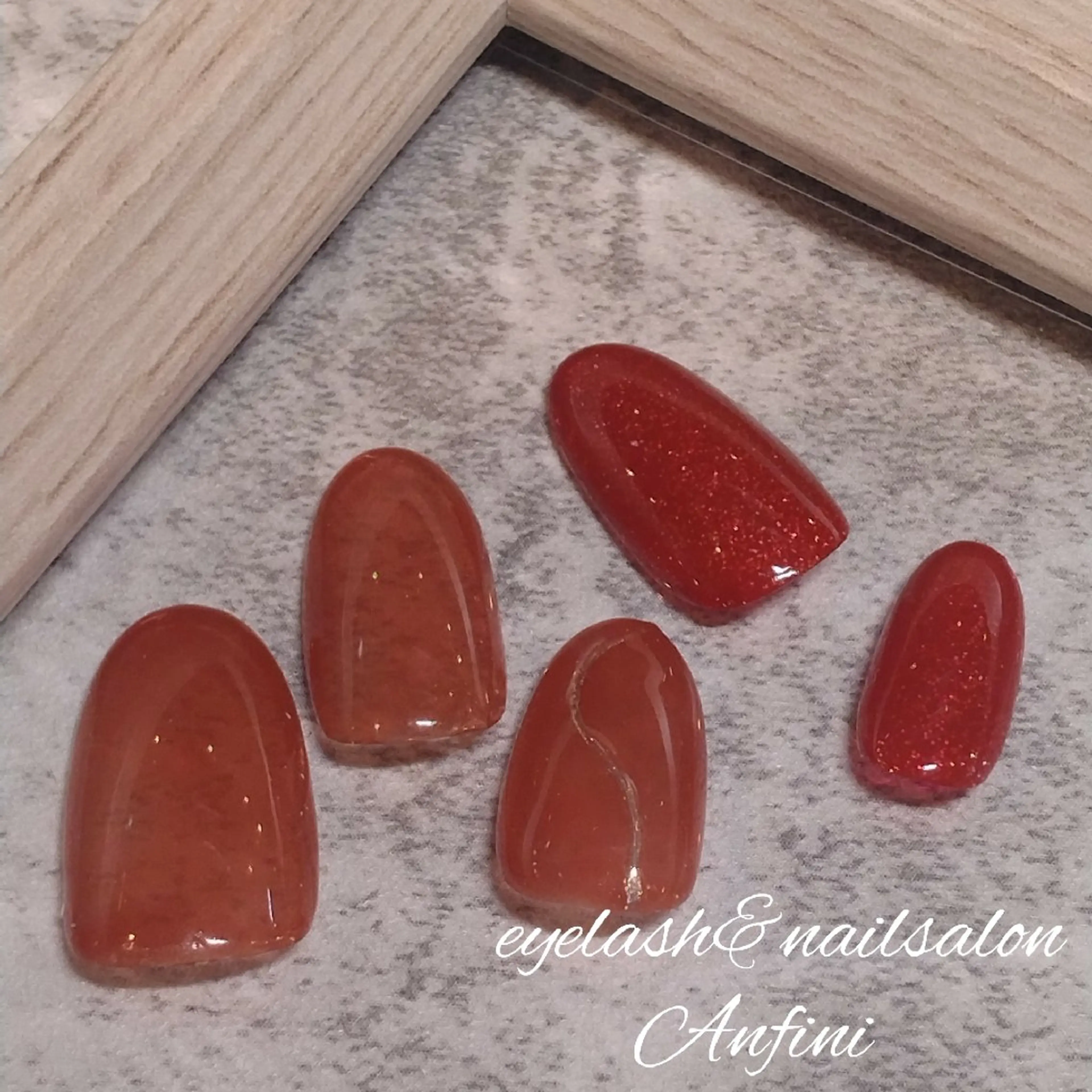 ネイル 赤色 nailsalon Anfiniのネイルデザイン